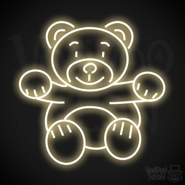 Neon Teddy Bear Sign - Teddy Bear Neon Sign - Wall Art - Teddy Bear Light Sign - Color Warm White