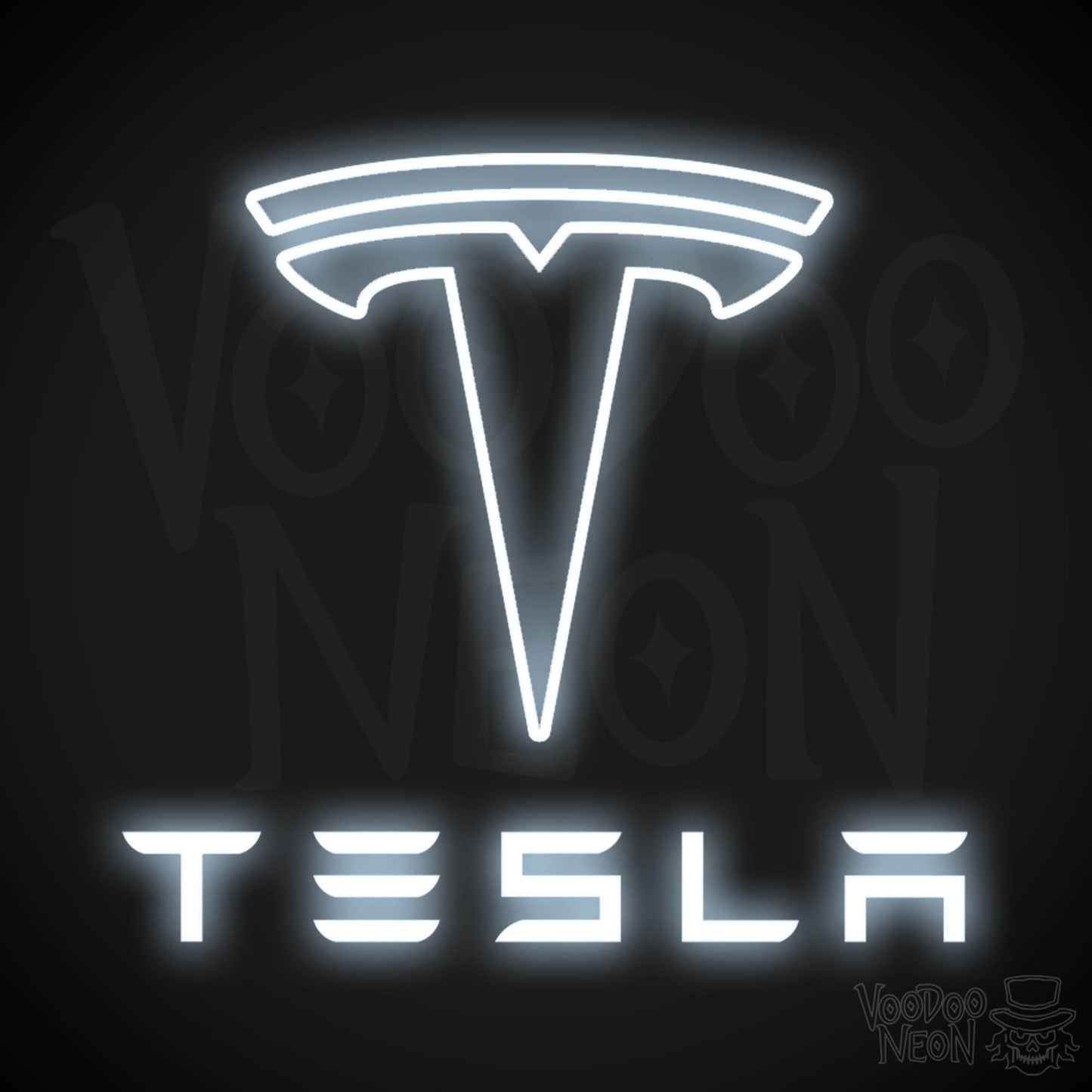 Tesla Neon Sign - Tesla Sign - Tesla Decor - Wall Art - Color Cool White