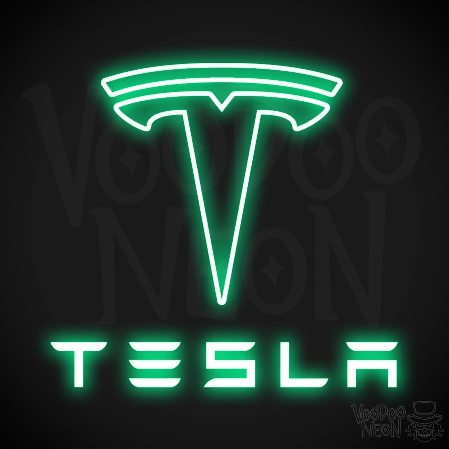 Tesla Neon Sign - Tesla Sign - Tesla Decor - Wall Art - Color Green