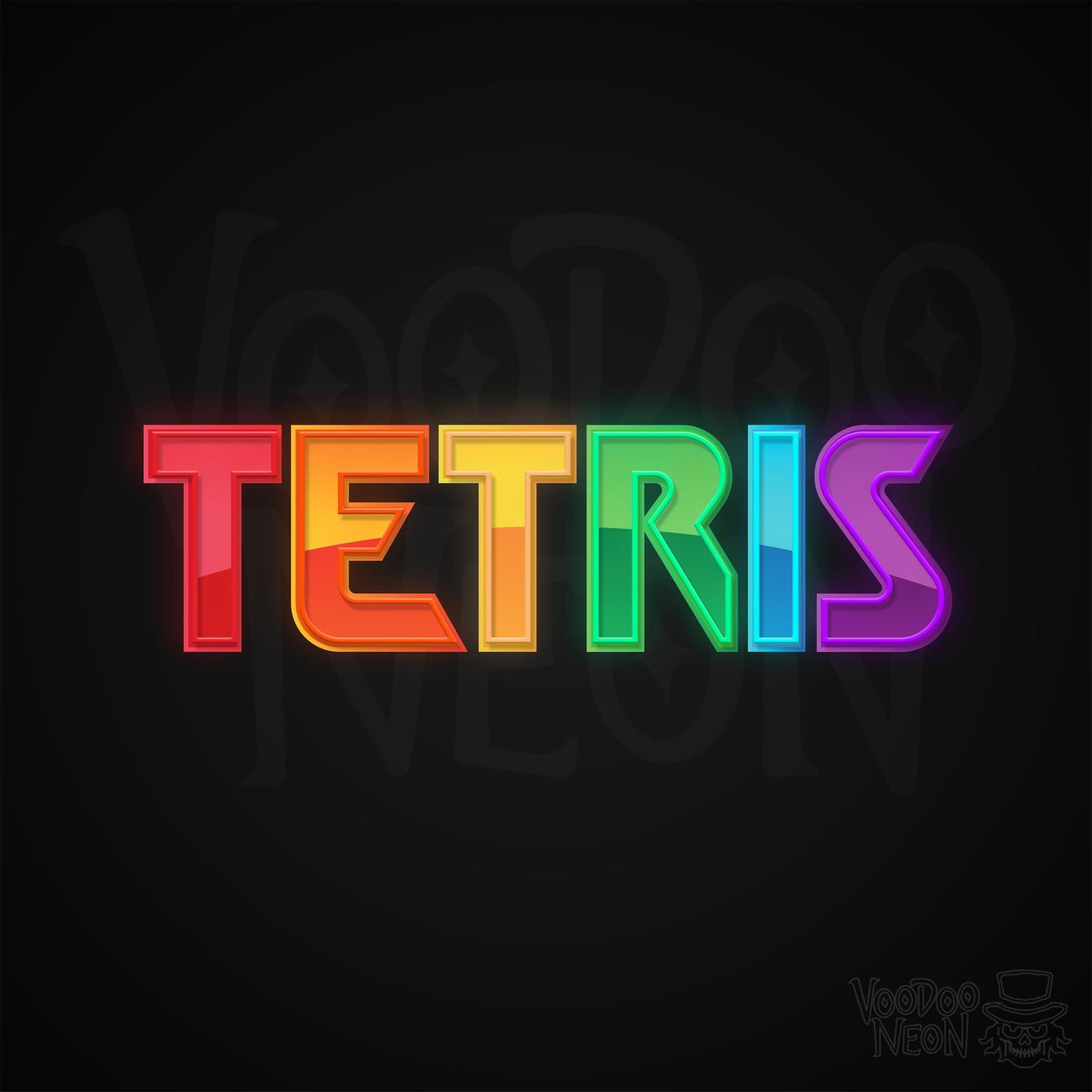 Tetris Neon Sign - Multi-Color - Blackwall