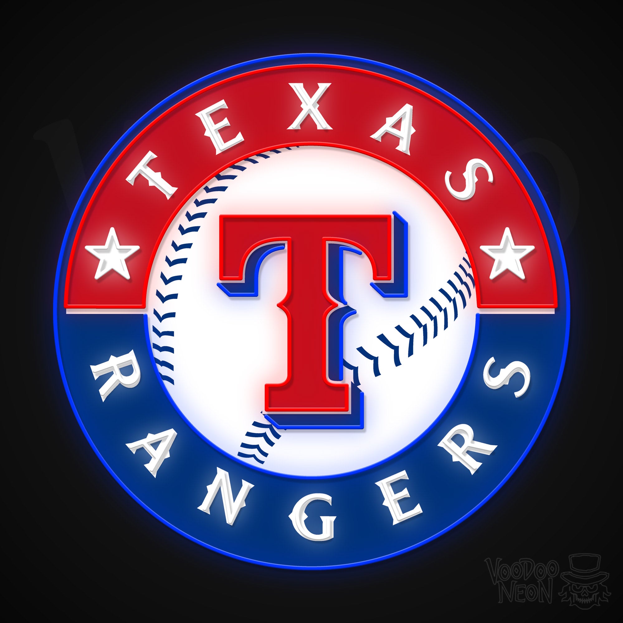 Texas Rangers Neon Sign - Baseball Neon Sign