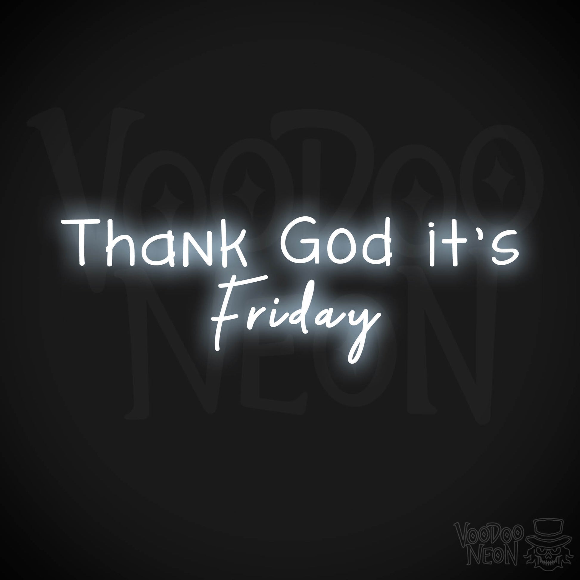 Thank God It's Friday LED Neon - Cool White