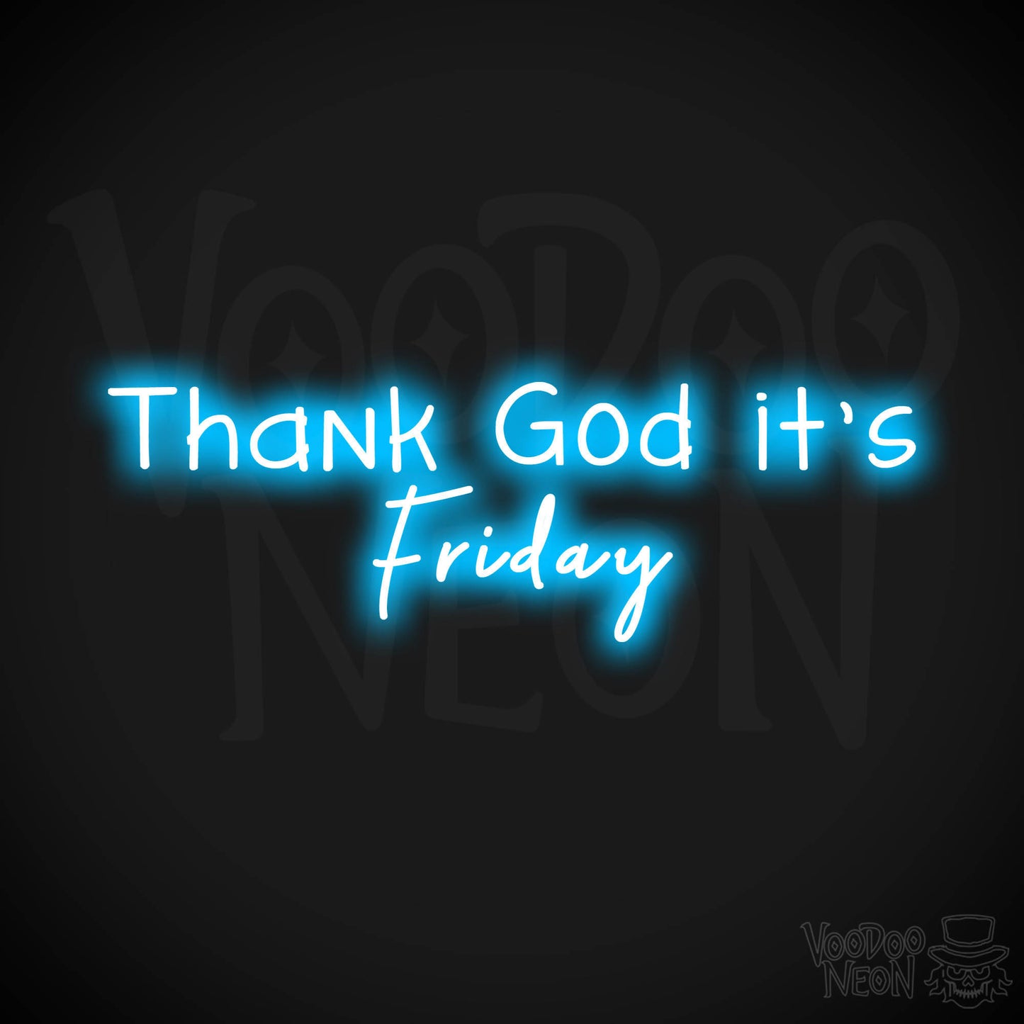 Thank God It's Friday LED Neon - Dark Blue