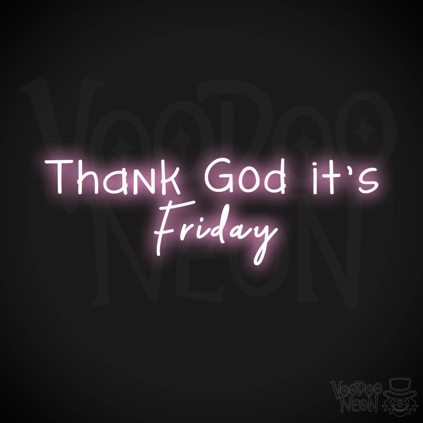 Thank God It's Friday LED Neon - Light Pink