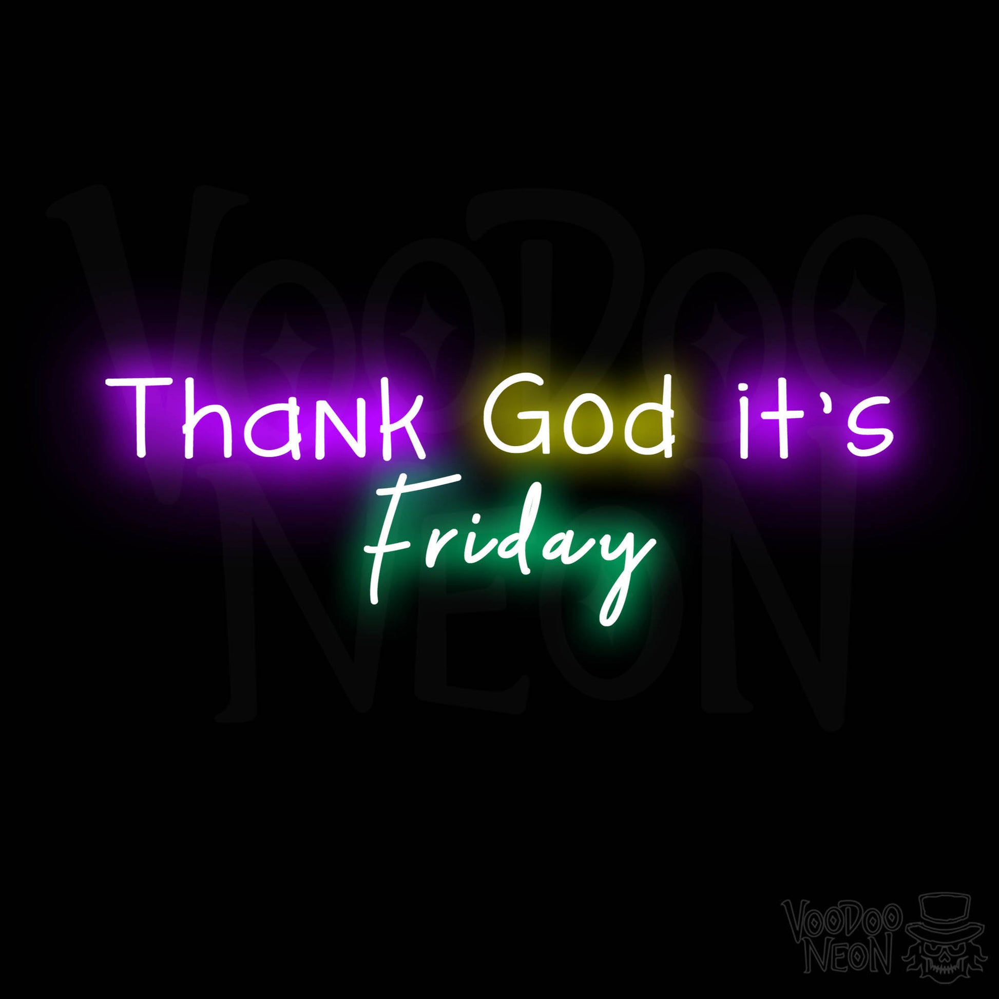 Thank God It's Friday LED Neon - Multi-Color