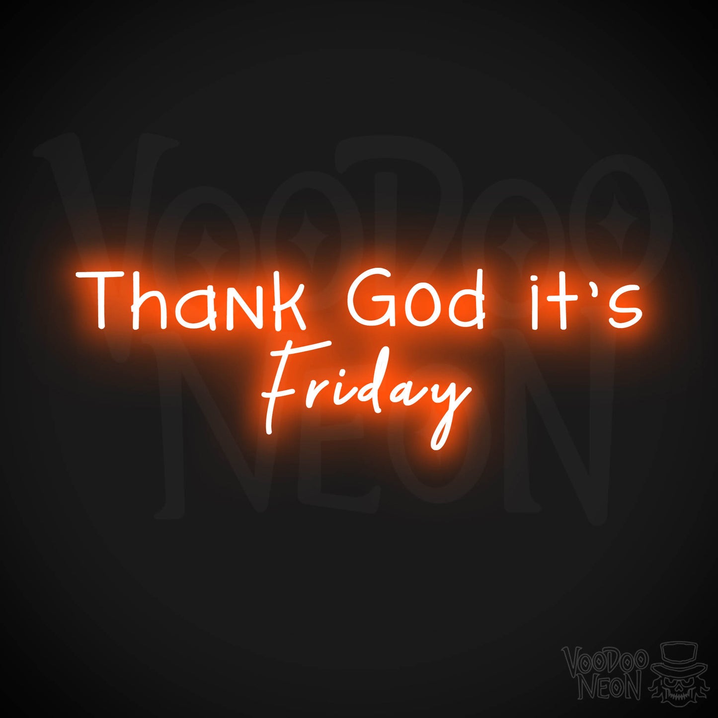 Thank God It's Friday LED Neon - Orange