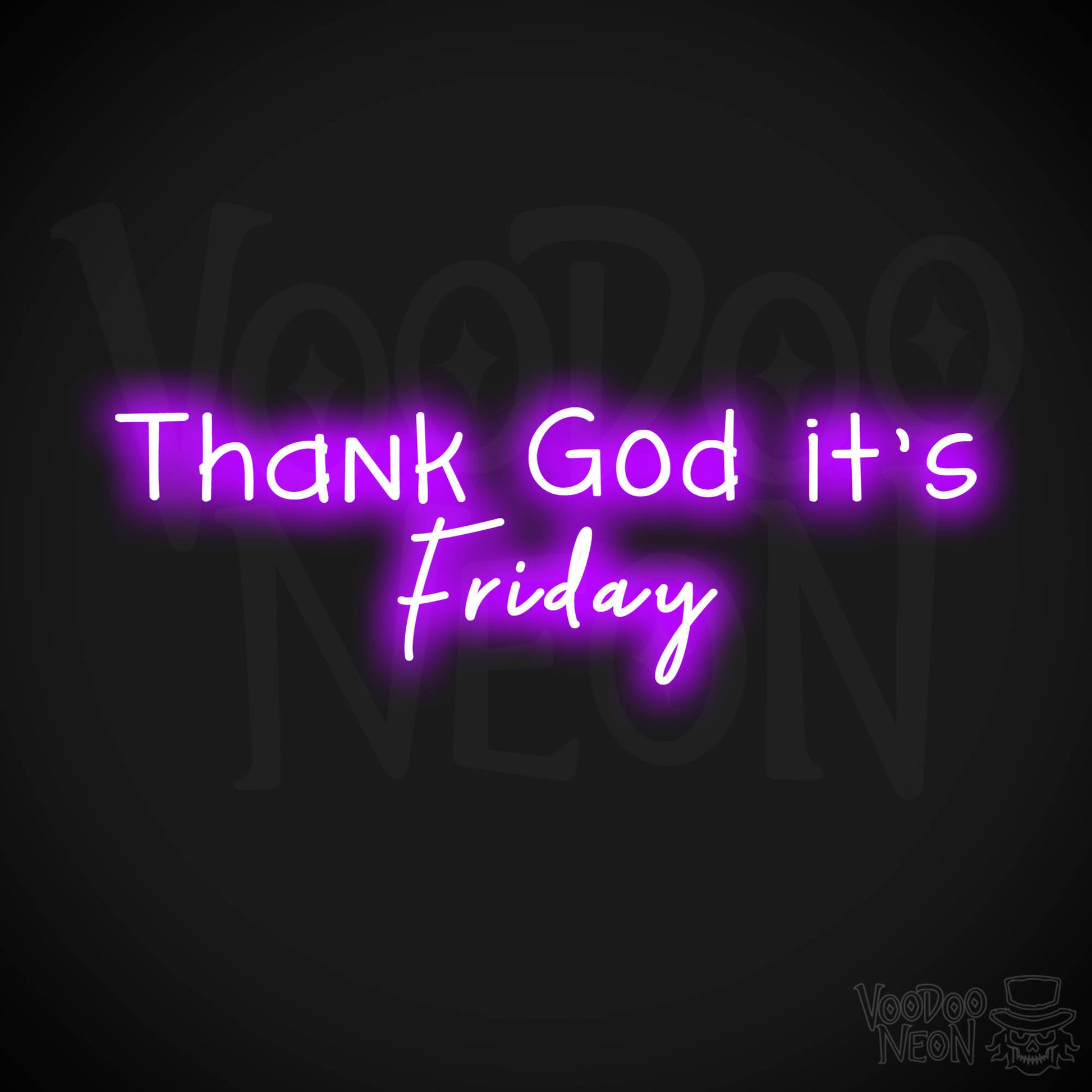 Thank God It's Friday LED Neon - Purple