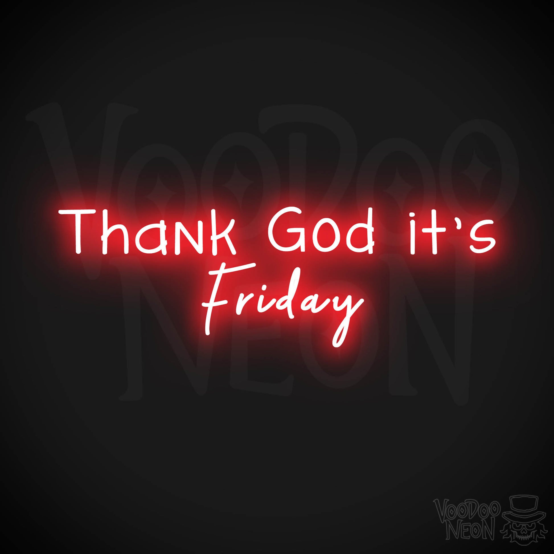 Thank God It's Friday LED Neon - Red