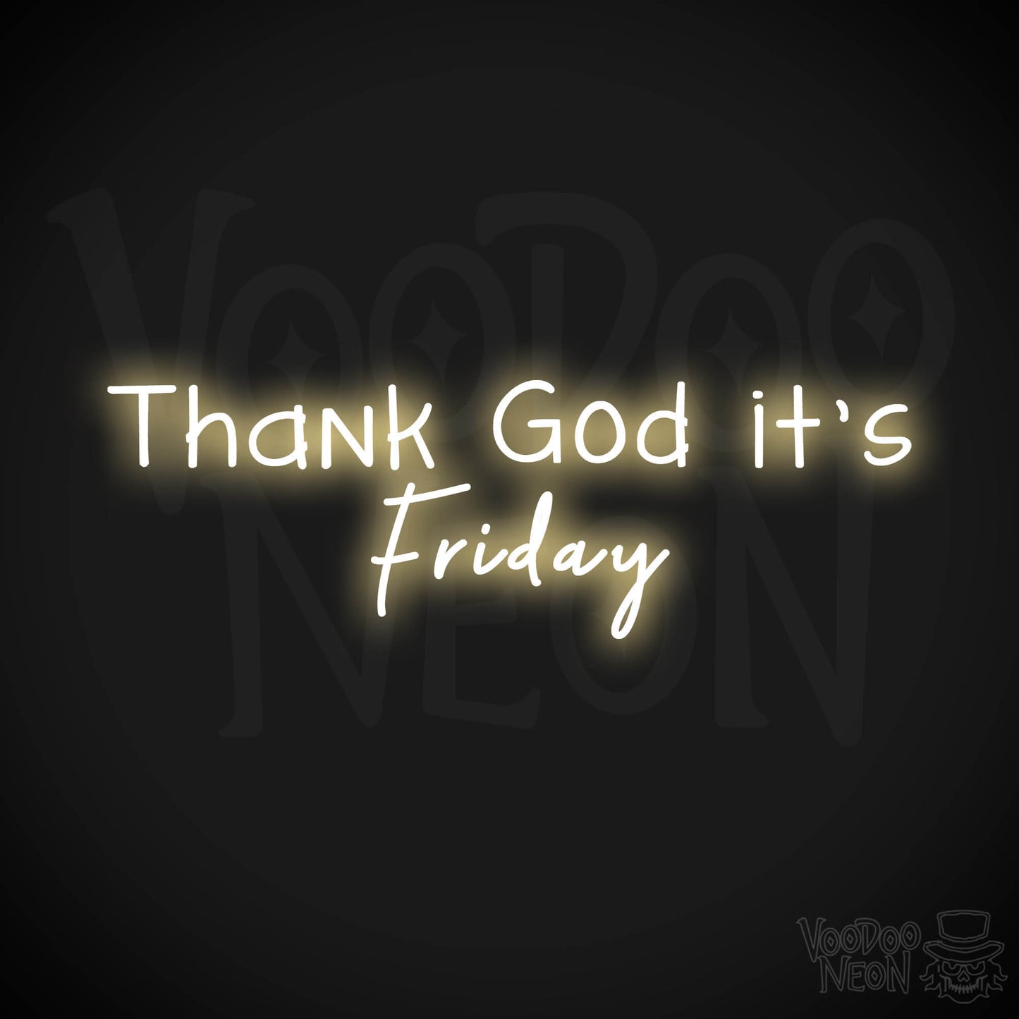 Thank God It's Friday LED Neon - Warm White