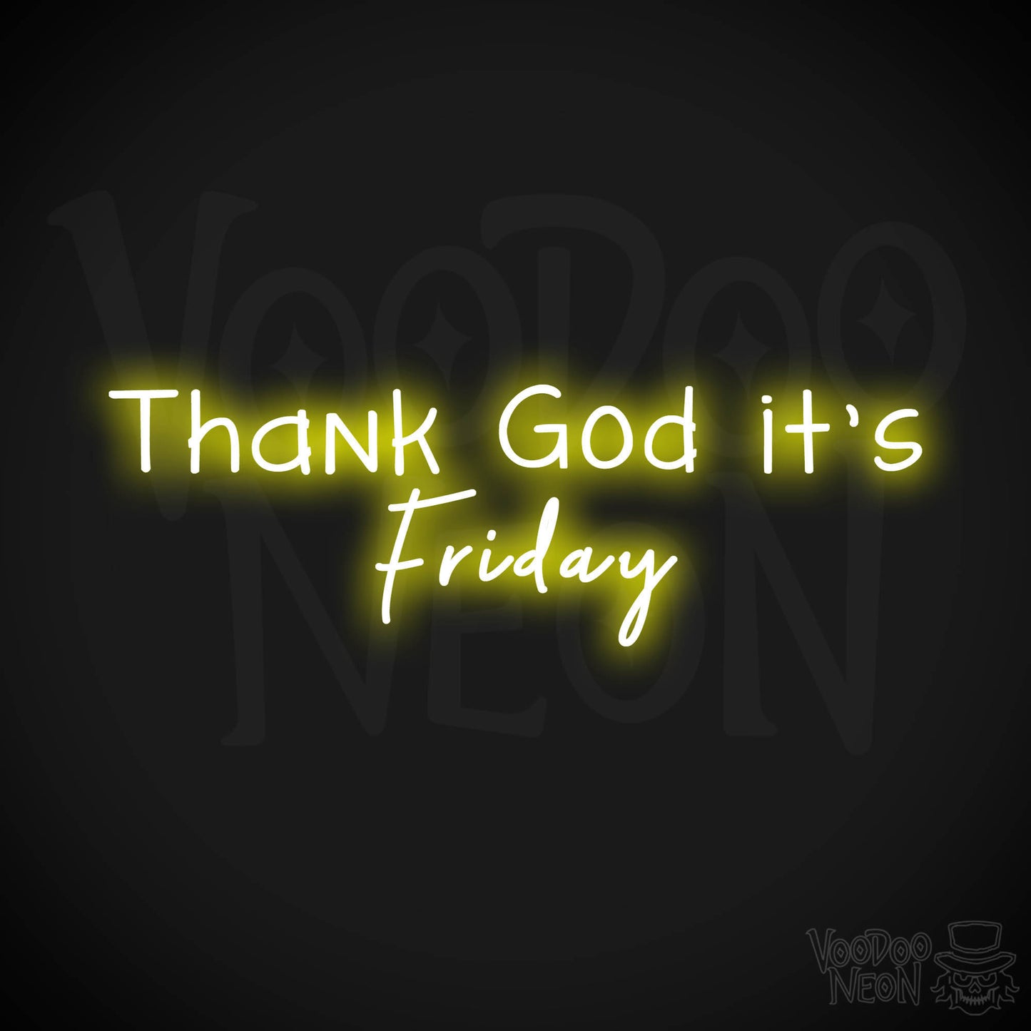 Thank God It's Friday LED Neon - Yellow