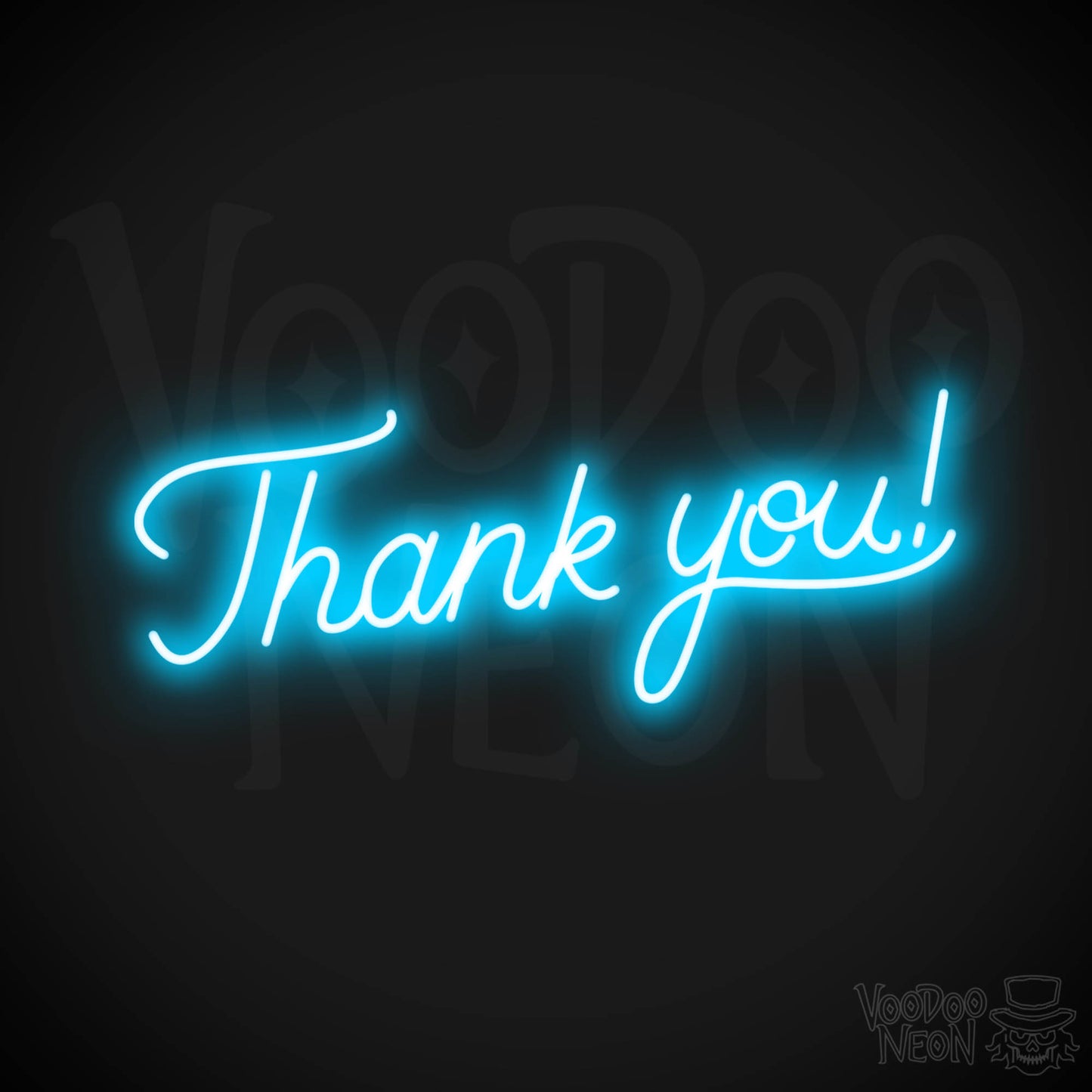 Thank You! LED Neon - Dark Blue