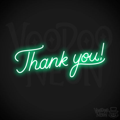 Thank You! LED Neon - Green