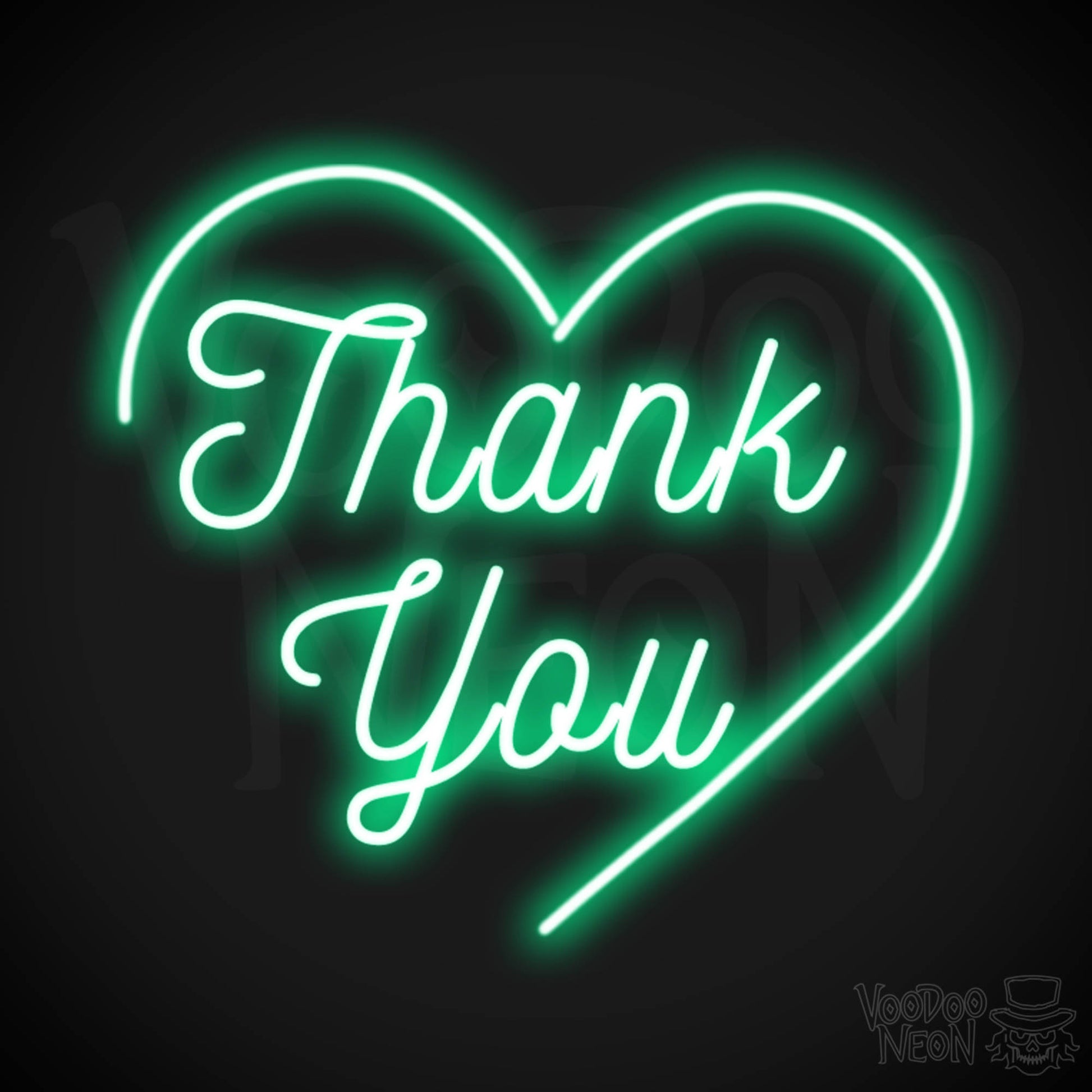 Thank You Neon Sign - Neon Thank You Sign - Color Green