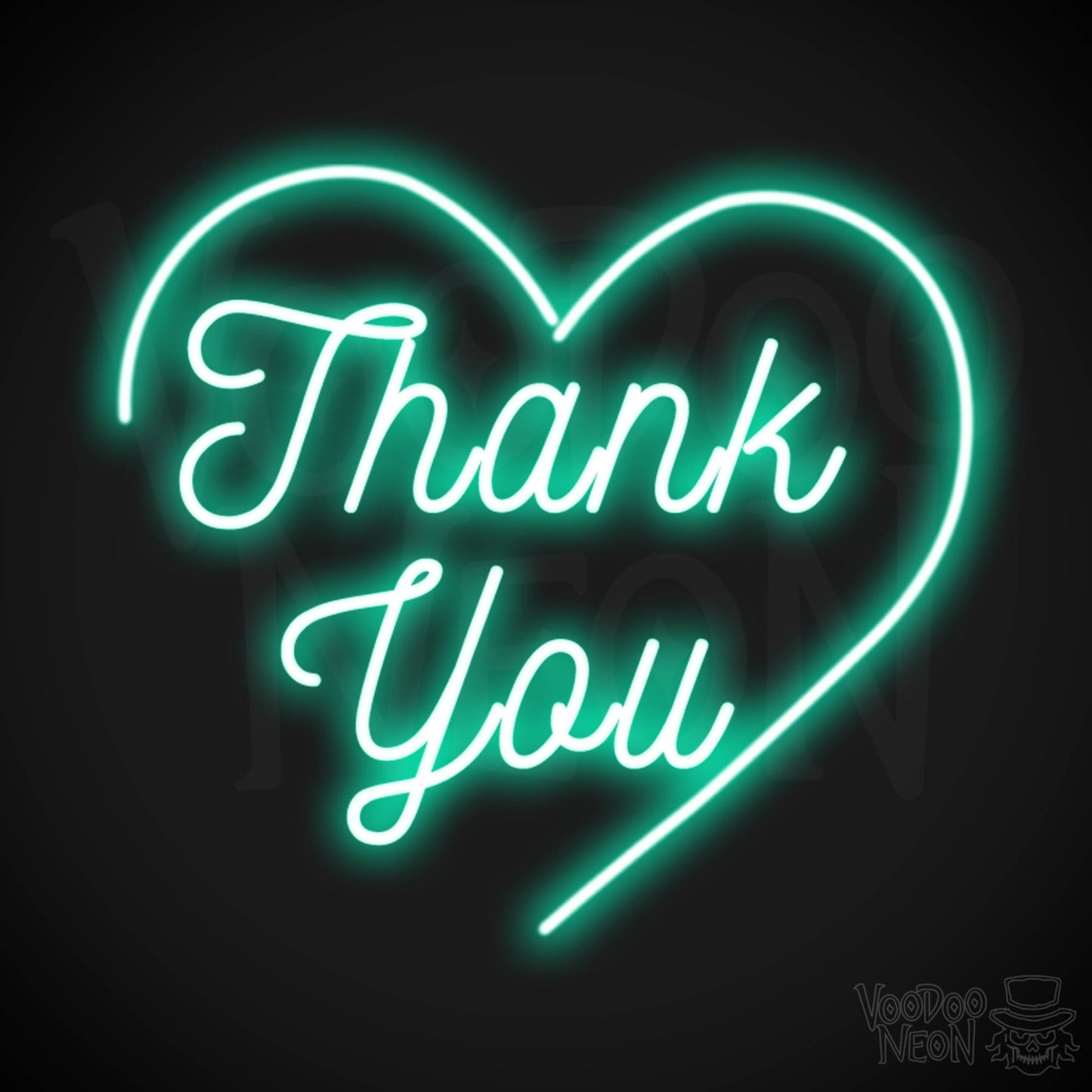 Thank You Neon Sign - Neon Thank You Sign - Color Light Green