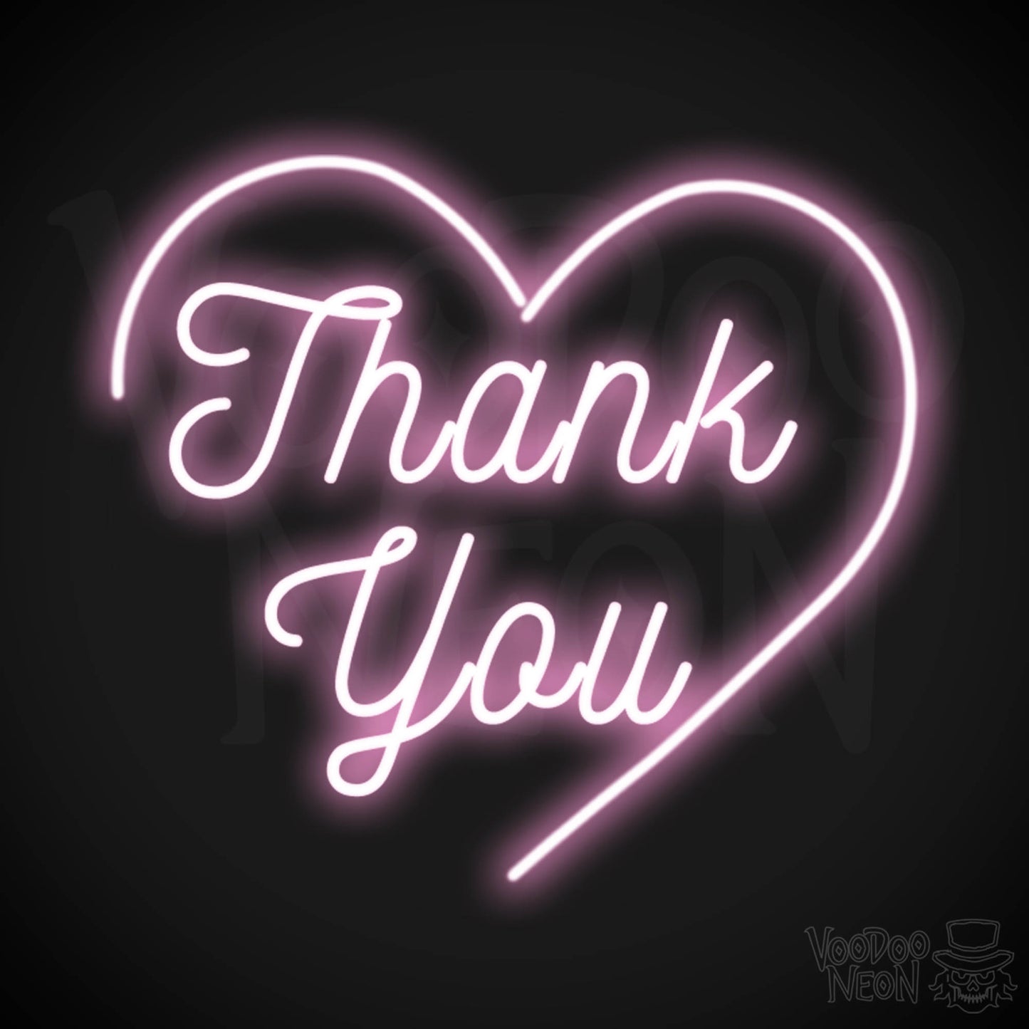 Thank You Neon Sign - Neon Thank You Sign - Color Light Pink