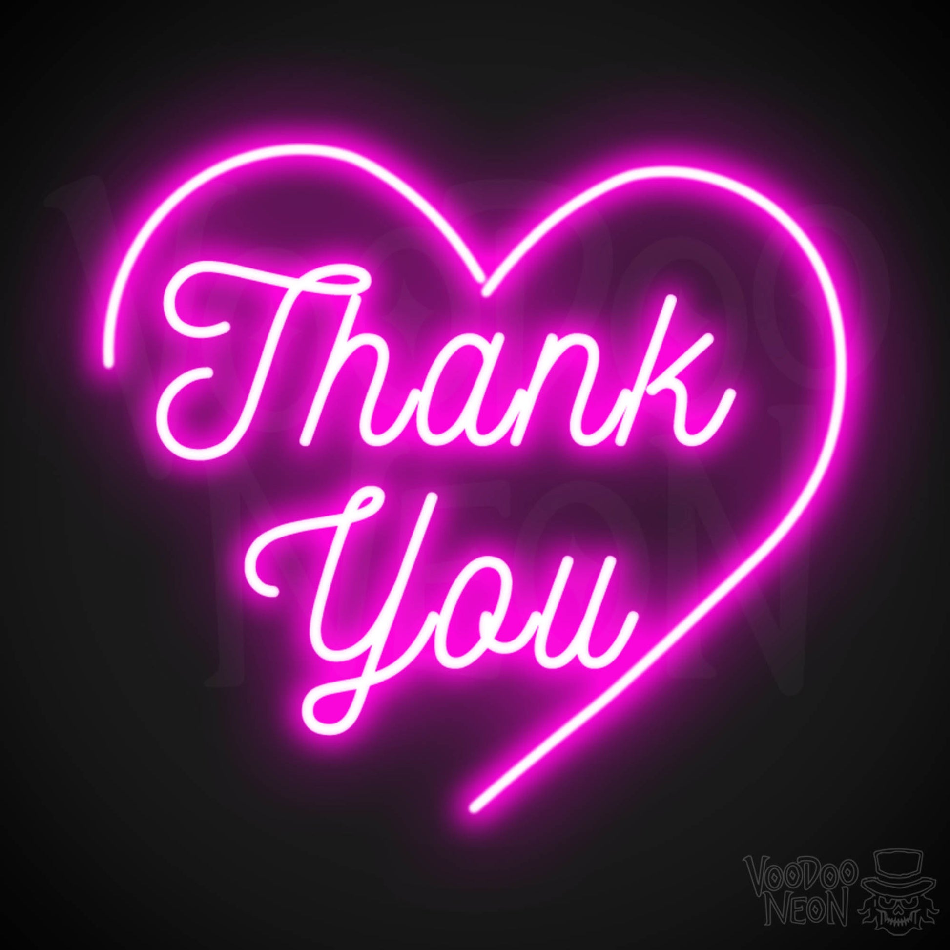 Thank You Neon Sign - Neon Thank You Sign - Color Pink