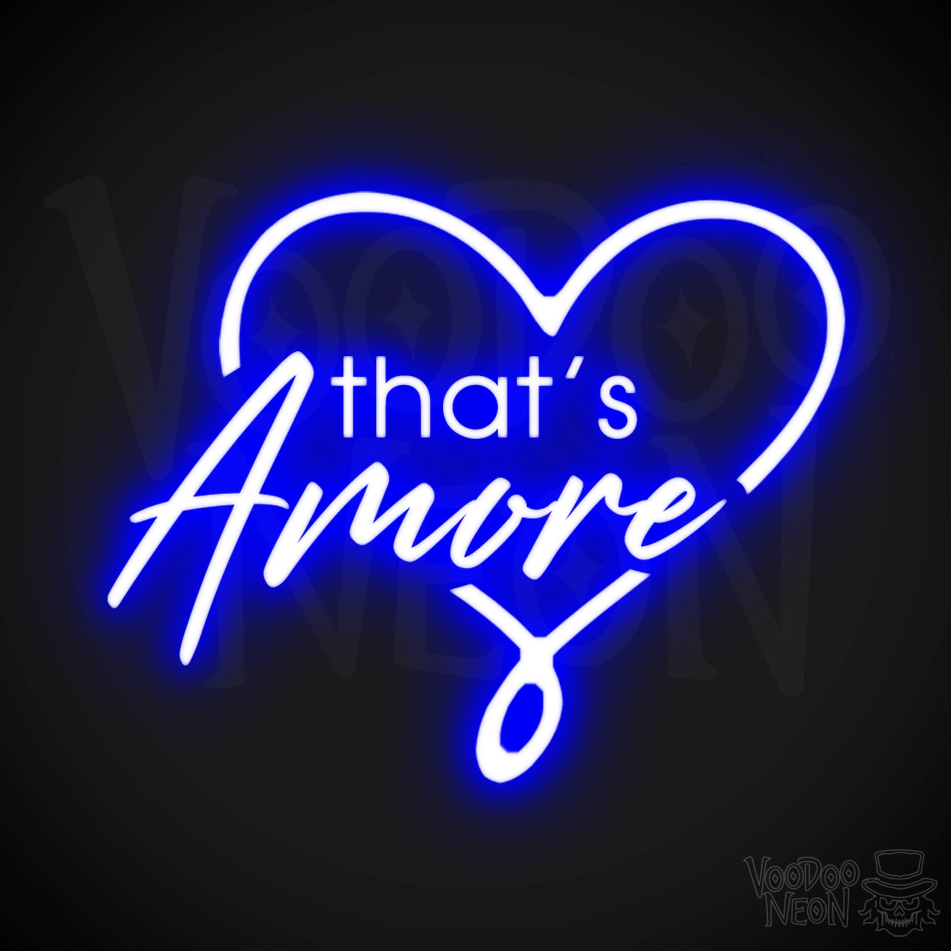 That's Amore Neon Sign - Neon That's Amore Sign - Color Dark Blue