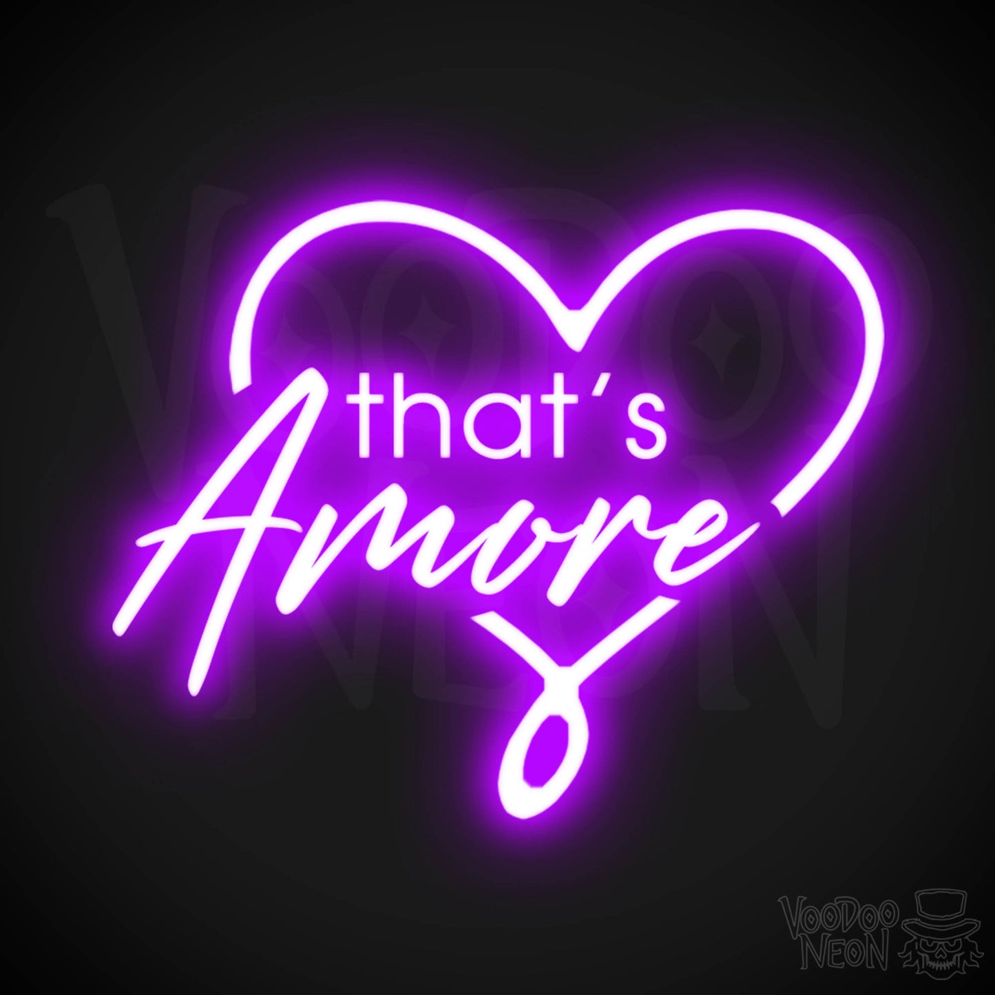 That's Amore Neon Sign - Neon That's Amore Sign - Color Purple