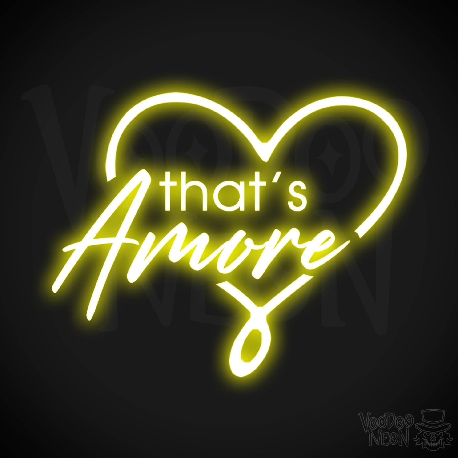 That's Amore Neon Sign - Neon That's Amore Sign - Color Yellow