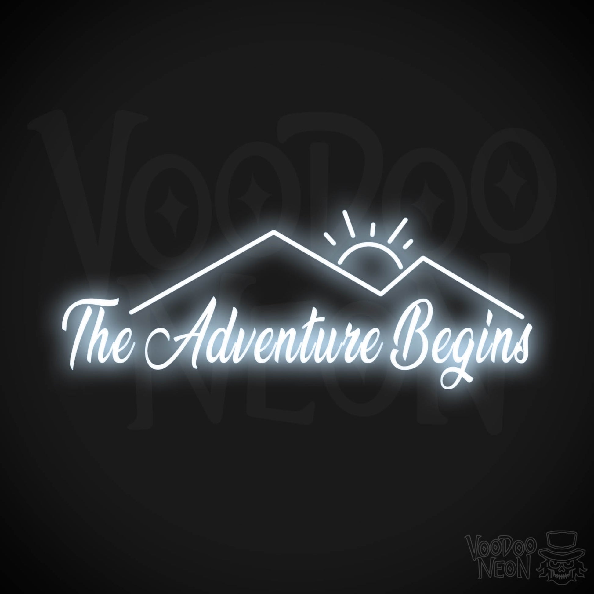 The Adventure Begins Neon Sign - Neon The Adventure Begins Sign - Color Cool White