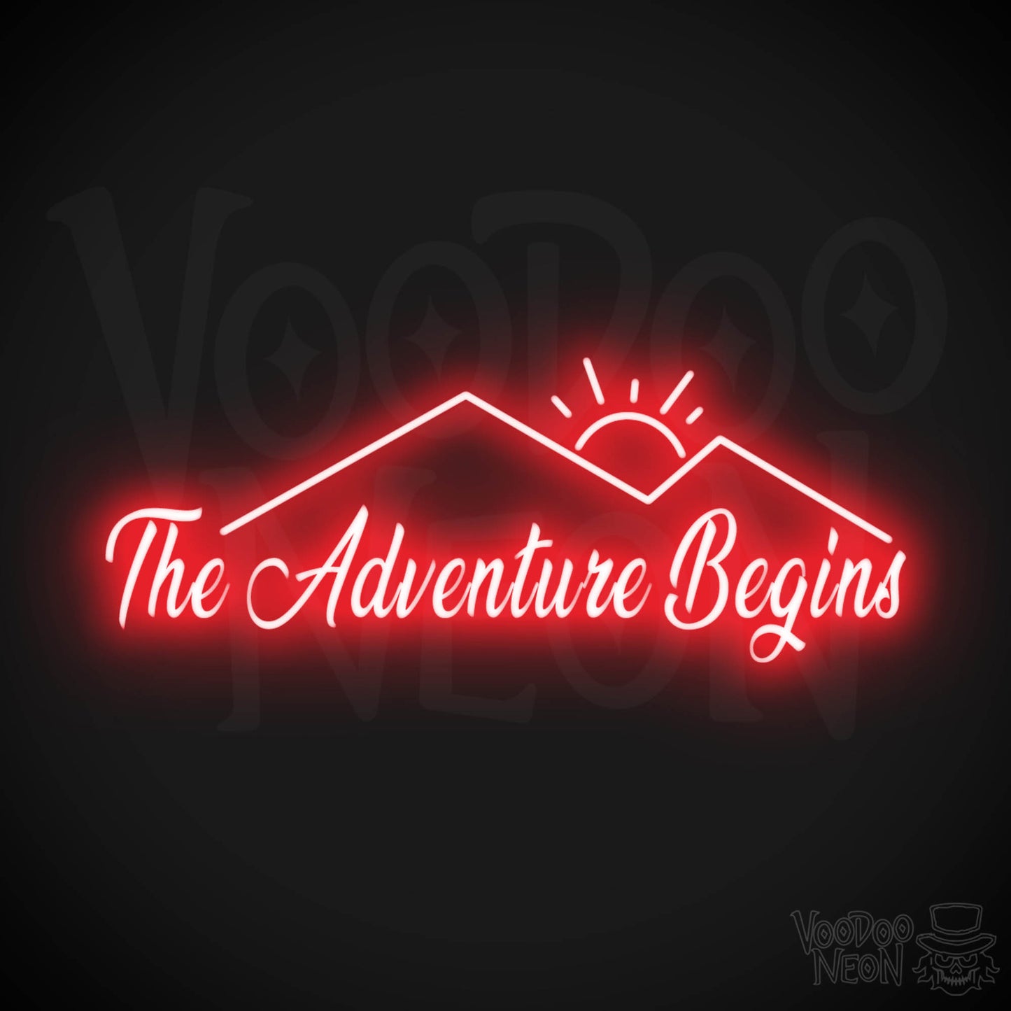 The Adventure Begins Neon Sign - Neon The Adventure Begins Sign - Color Red