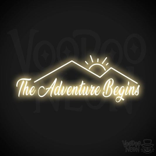 The Adventure Begins Neon Sign - Neon The Adventure Begins Sign - Color Warm White