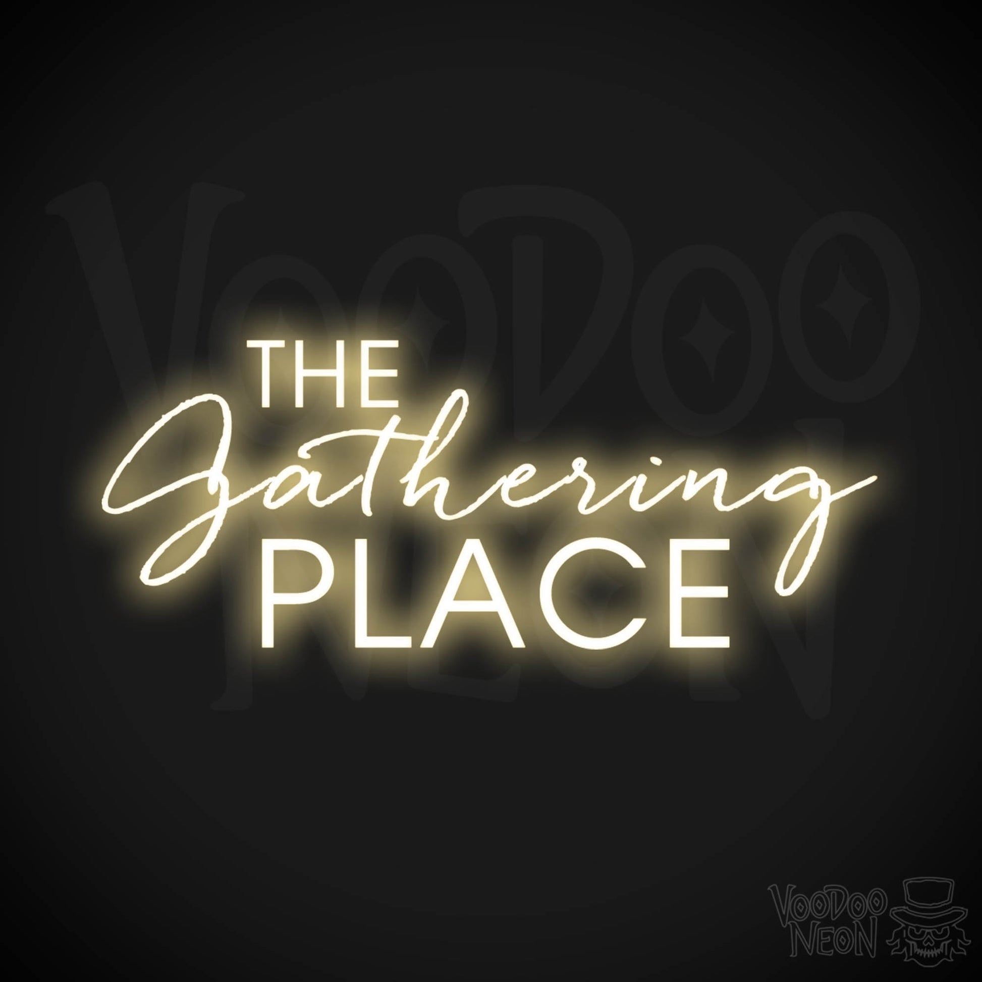 The Gathering Place Neon Sign - Neon The Gathering Place Sign - Wall Art - Color Warm White