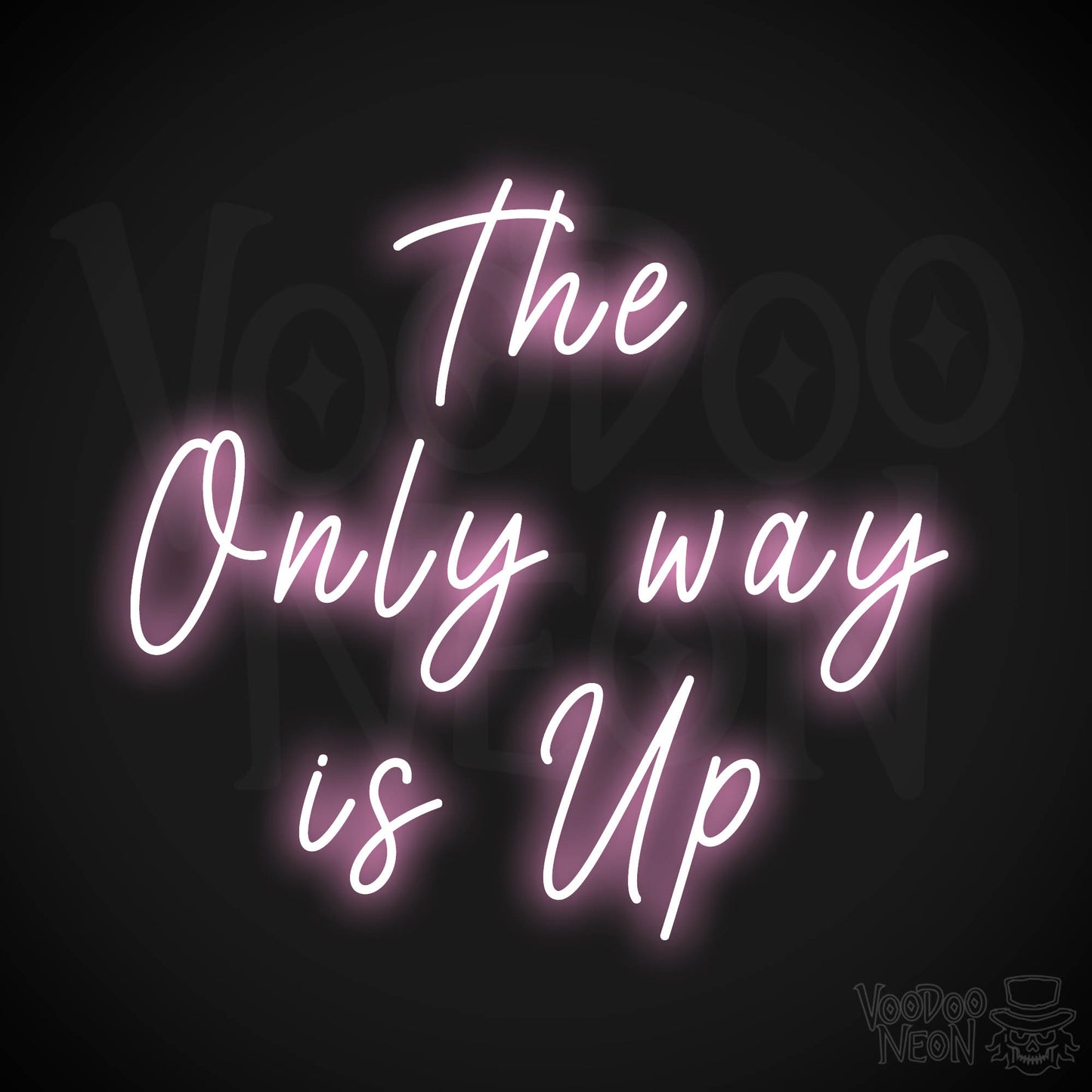 The Only Way Is Up Neon Sign - Light Pink