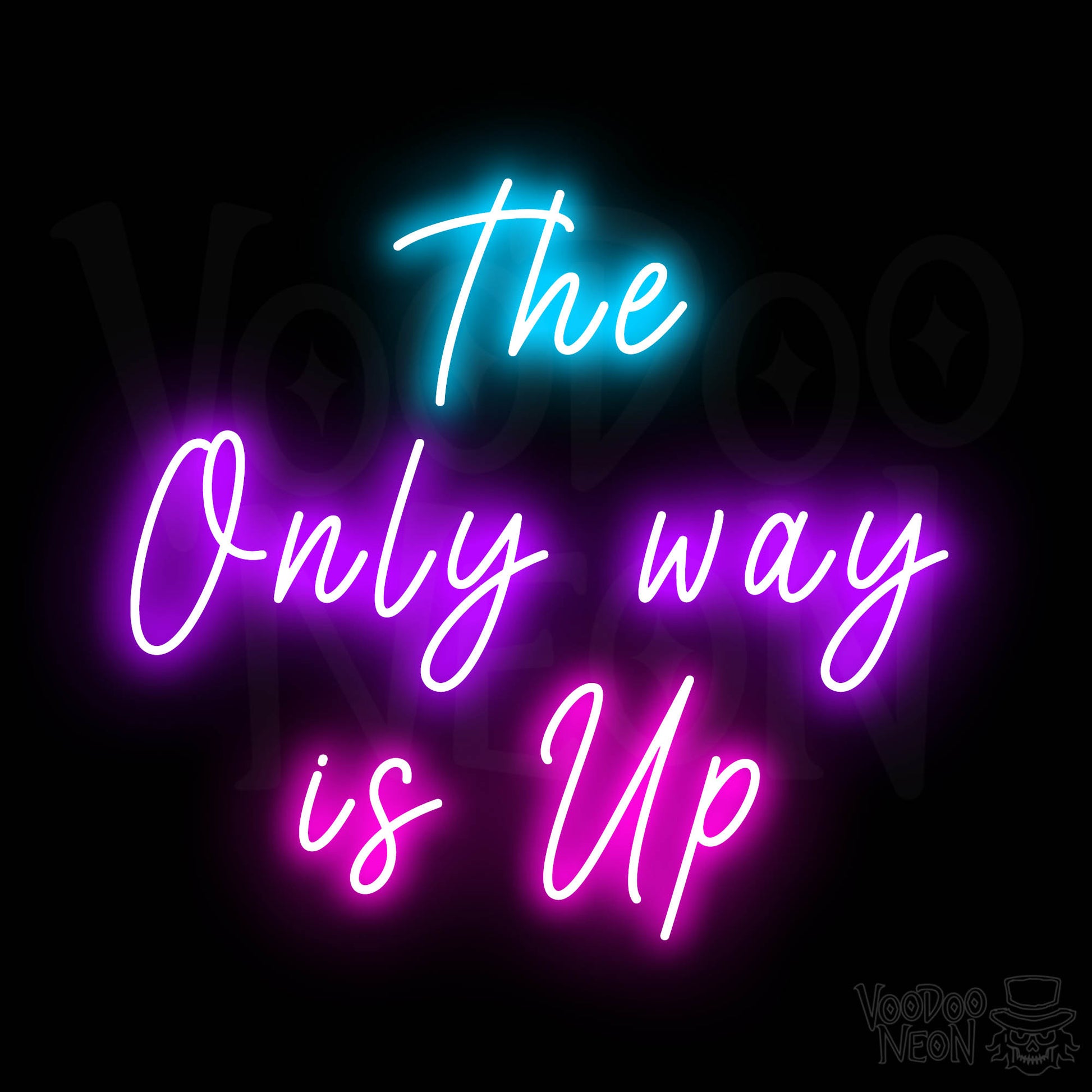 The Only Way Is Up Neon Sign - Multi-Color