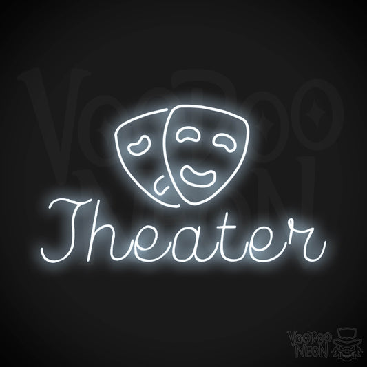 Theater Neon Sign - Neon Theater Sign - Movie Theater Signs - Color Cool White