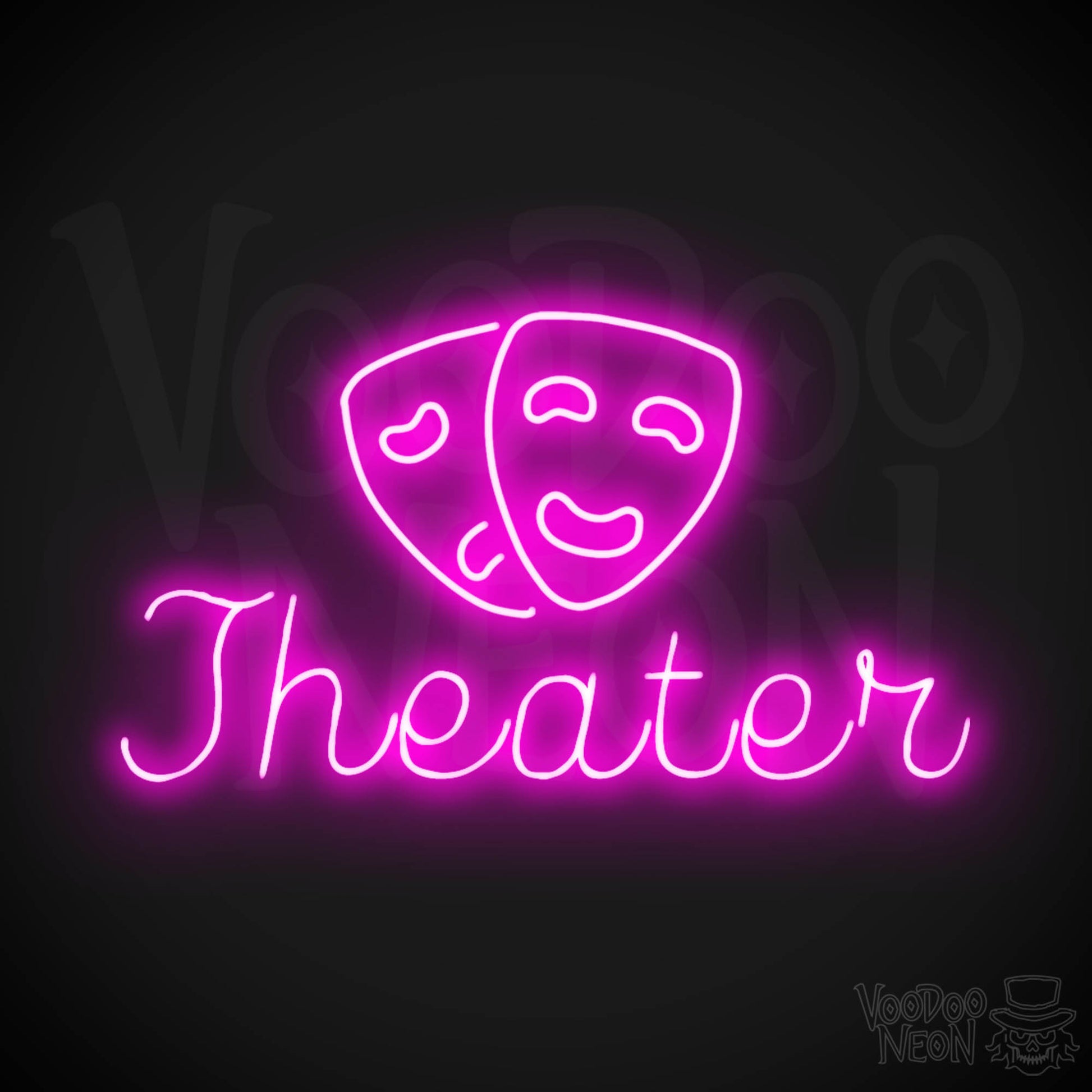 Theater Neon Sign - Neon Theater Sign - Movie Theater Signs - Color Pink
