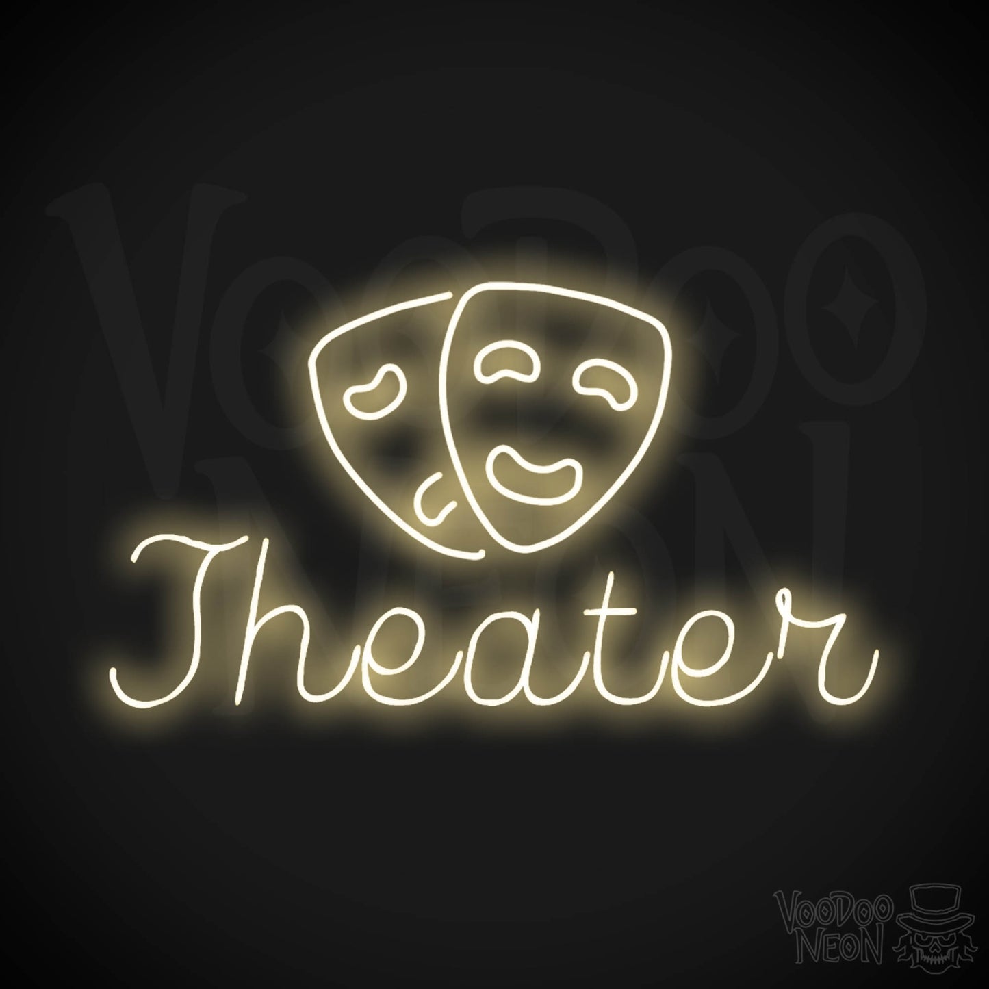 Theater Neon Sign - Neon Theater Sign - Movie Theater Signs - Color Warm White
