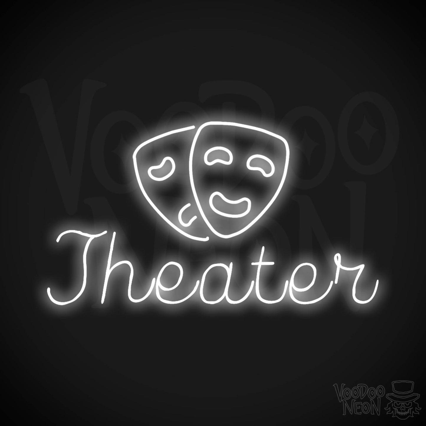 Theater Neon Sign - Neon Theater Sign - Movie Theater Signs - Color White