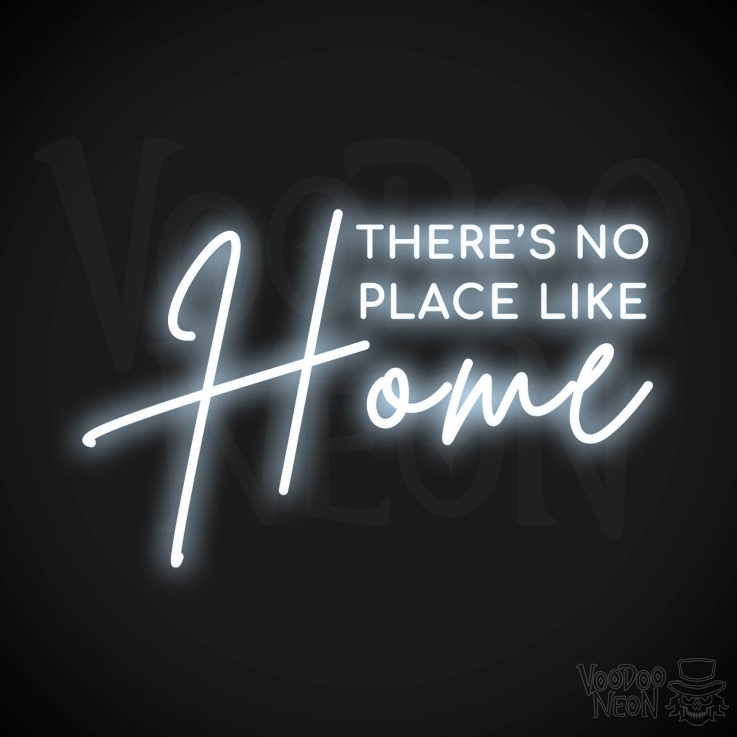 There's No Place Like Home Neon Sign - There's No Place Like Home Neon Wall Art - LED Sign - Color Cool White