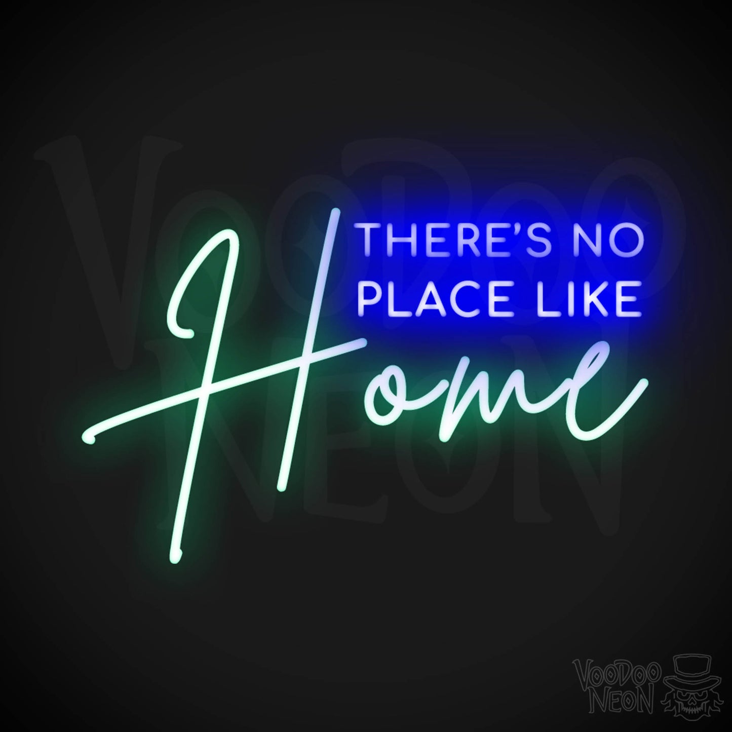 There's No Place Like Home Neon Sign - There's No Place Like Home Neon Wall Art - LED Sign - Color Multi-Color