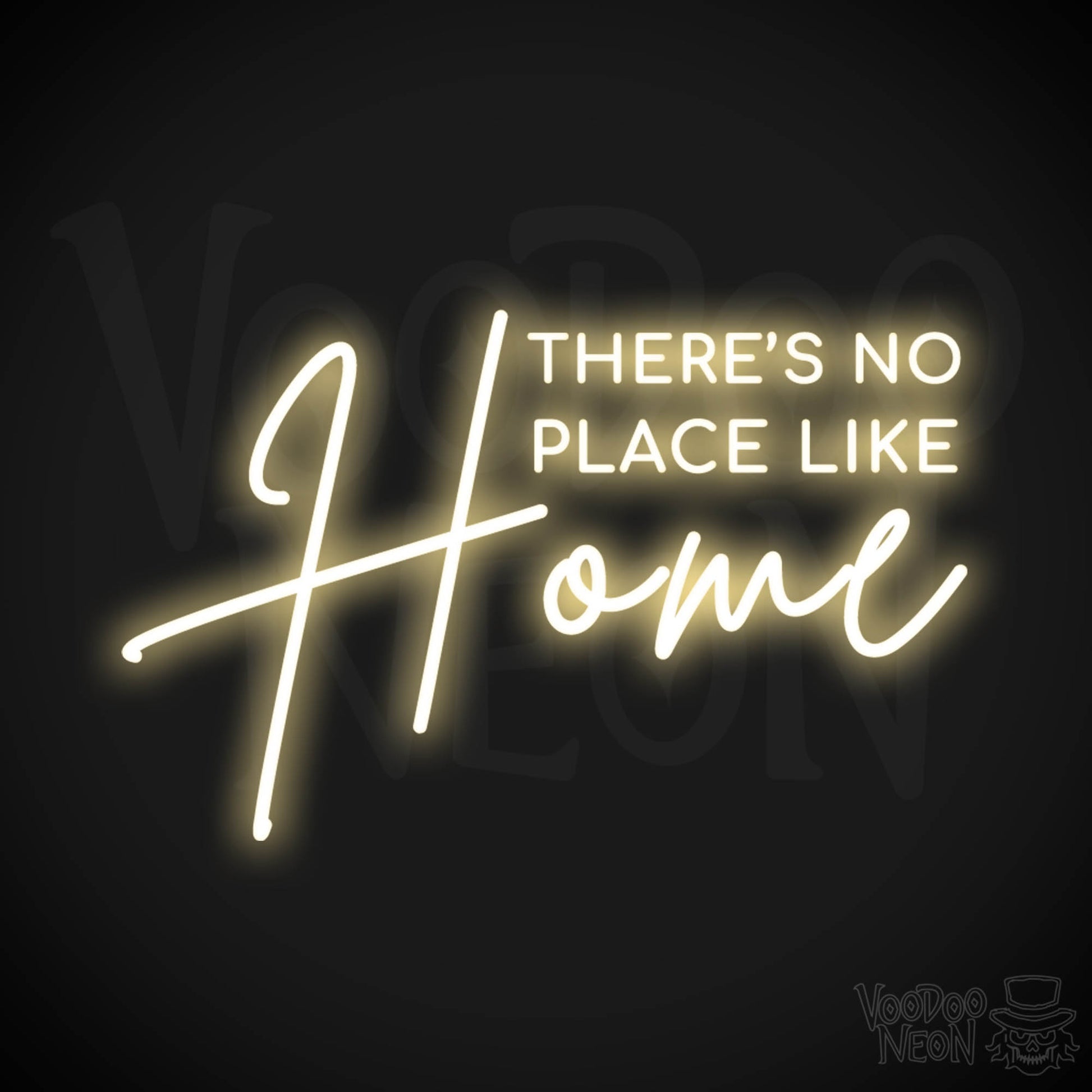 There's No Place Like Home Neon Sign - There's No Place Like Home Neon Wall Art - LED Sign - Color Warm White