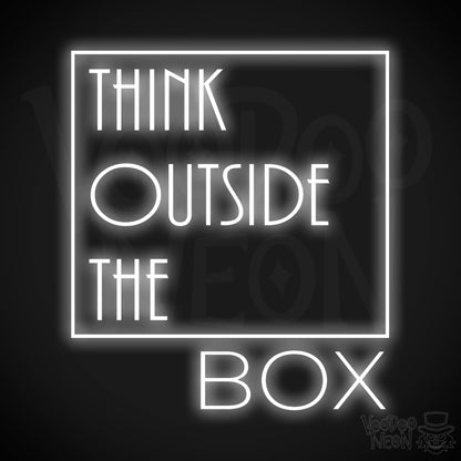 Think Outside The Box LED Neon - White