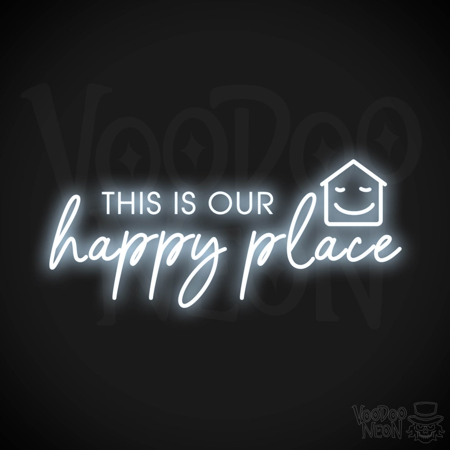 This Is Our Happy Place Neon Sign - Neon This Is Our Happy Place Sign - LED Sign - Color Cool White