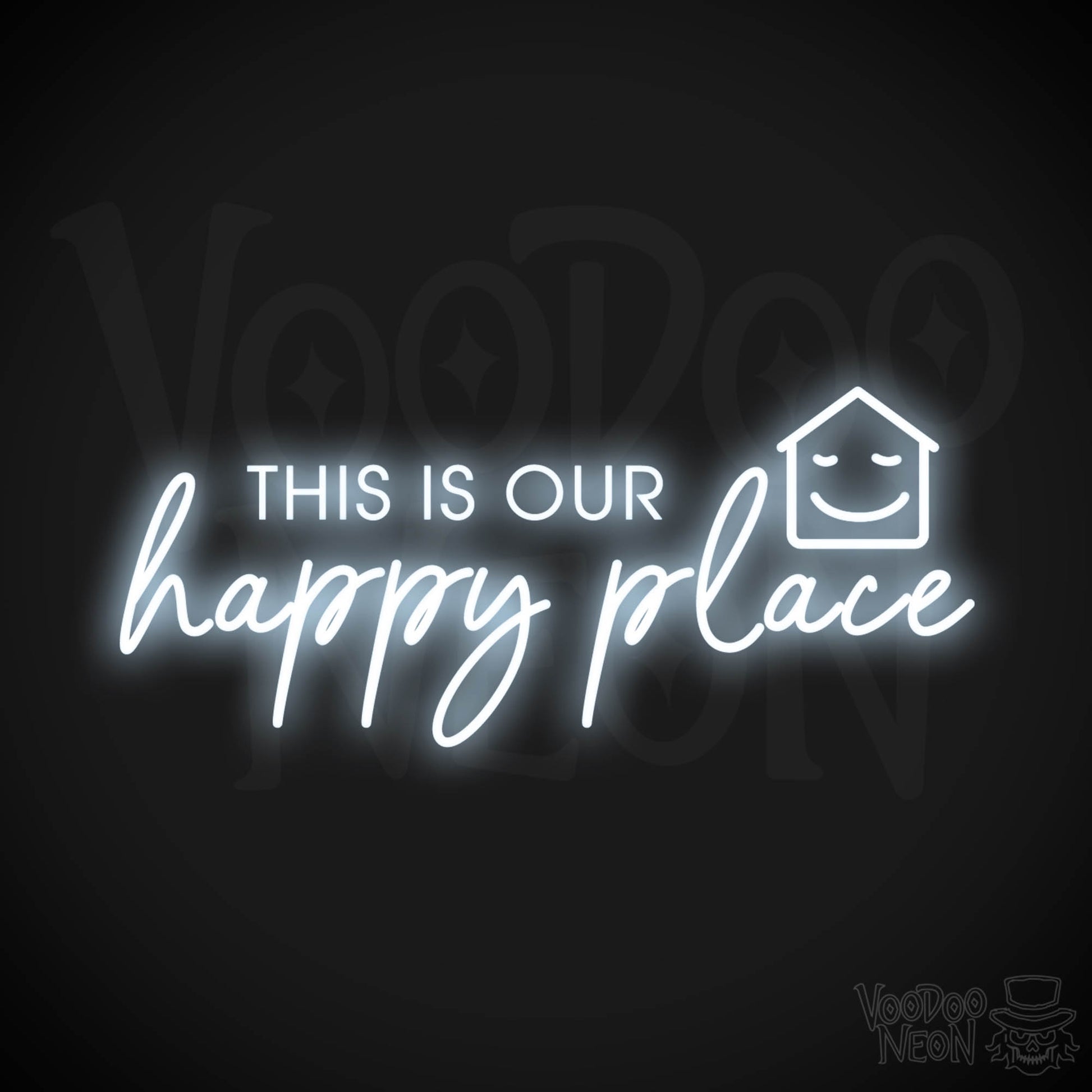 This Is Our Happy Place Neon Sign - Neon This Is Our Happy Place Sign - LED Sign - Color Cool White