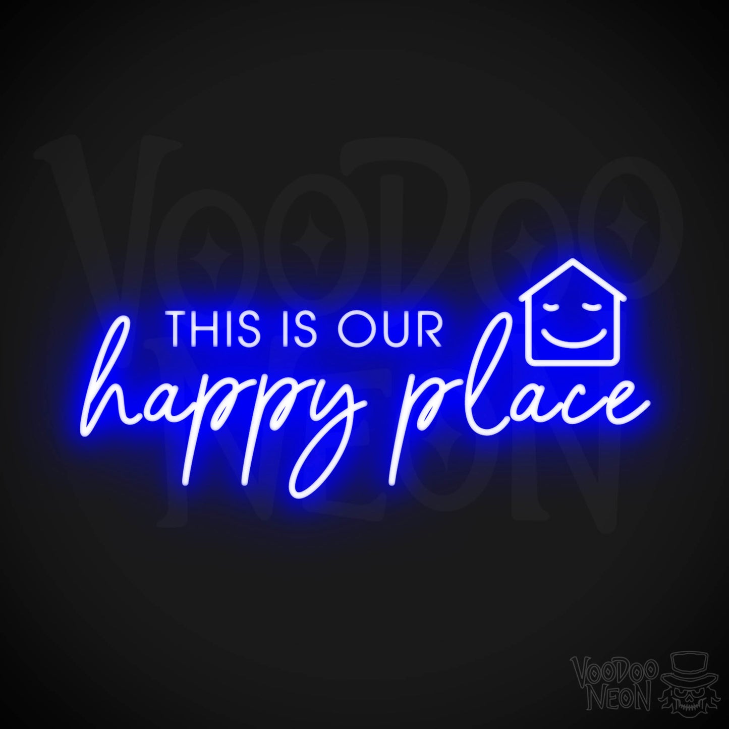 This Is Our Happy Place Neon Sign - Neon This Is Our Happy Place Sign - LED Sign - Color Dark Blue