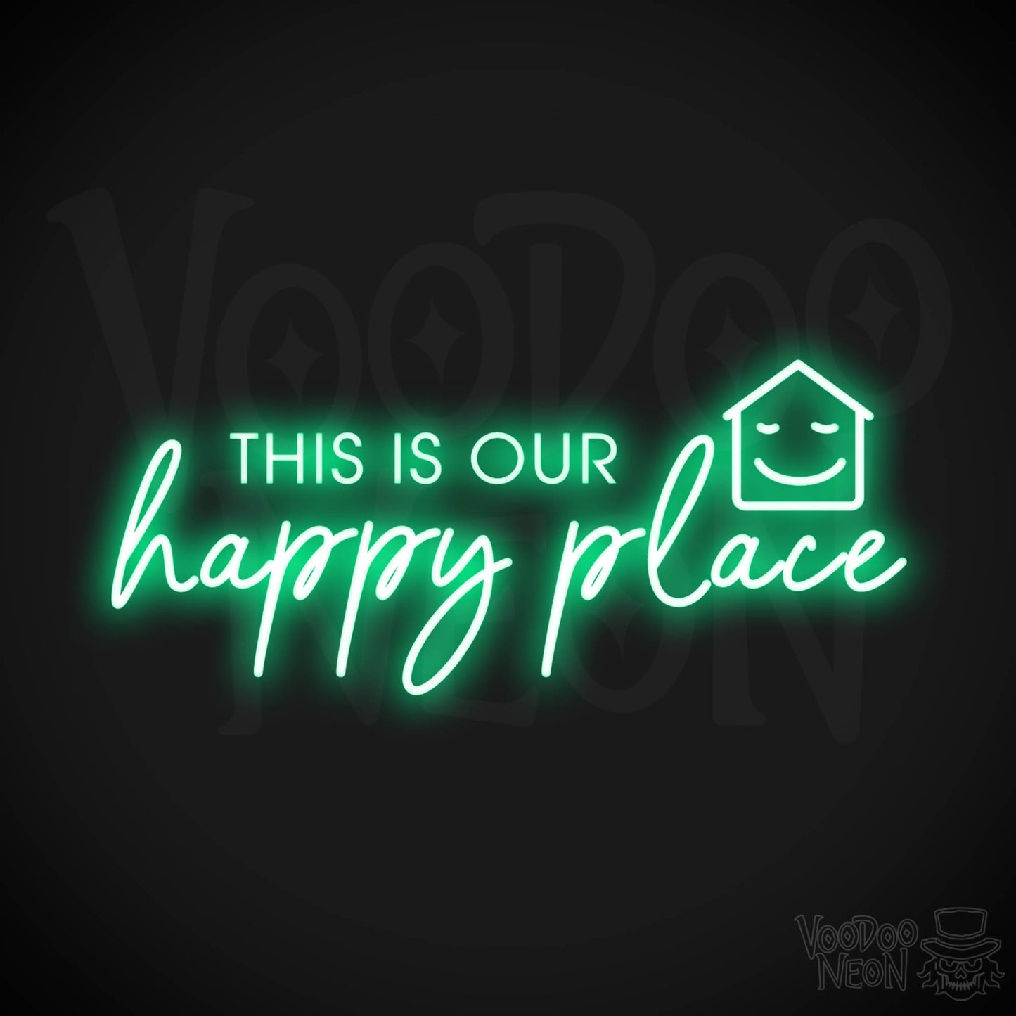 This Is Our Happy Place Neon Sign - Neon This Is Our Happy Place Sign - LED Sign - Color Green