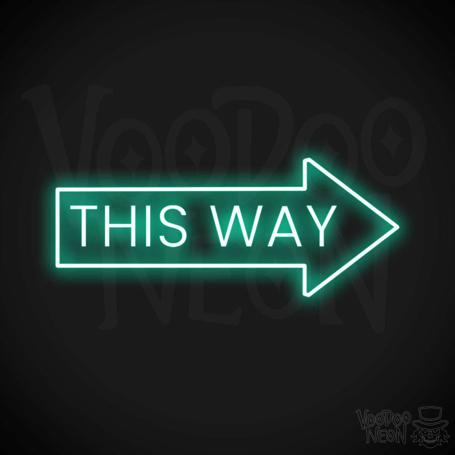 This Way Neon Sign - Light Green