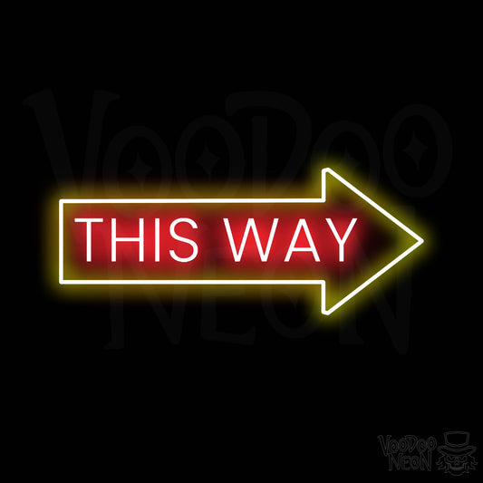 This Way Neon Sign - Multi-Color