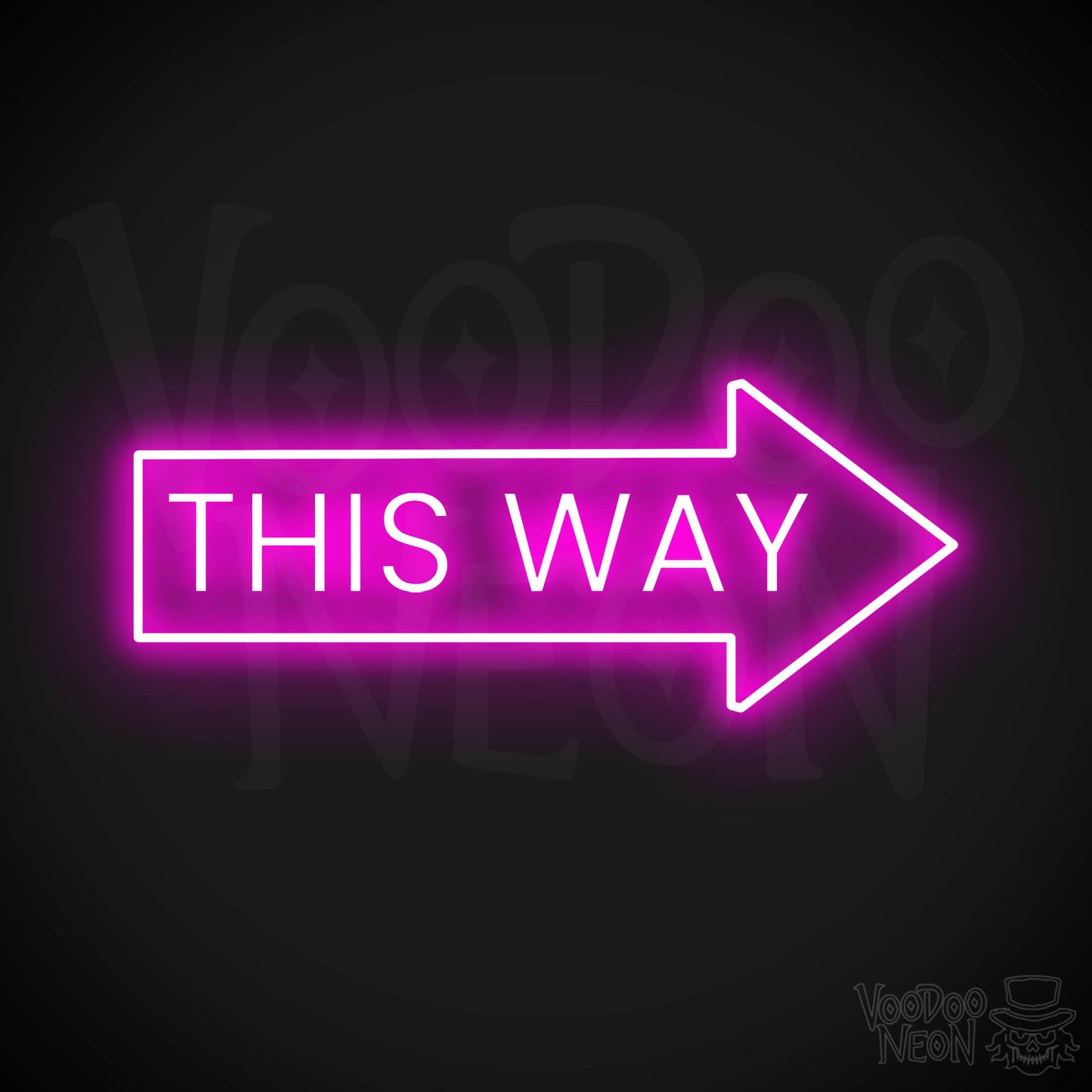 This Way Neon Sign - Pink