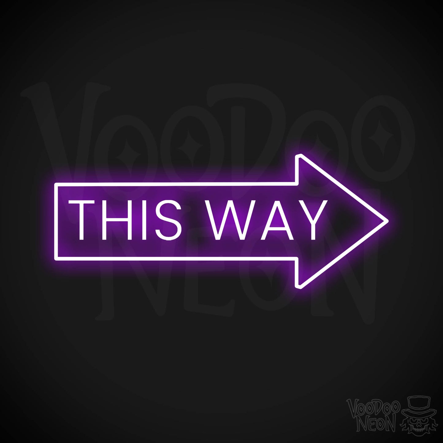 This Way Neon Sign - Purple