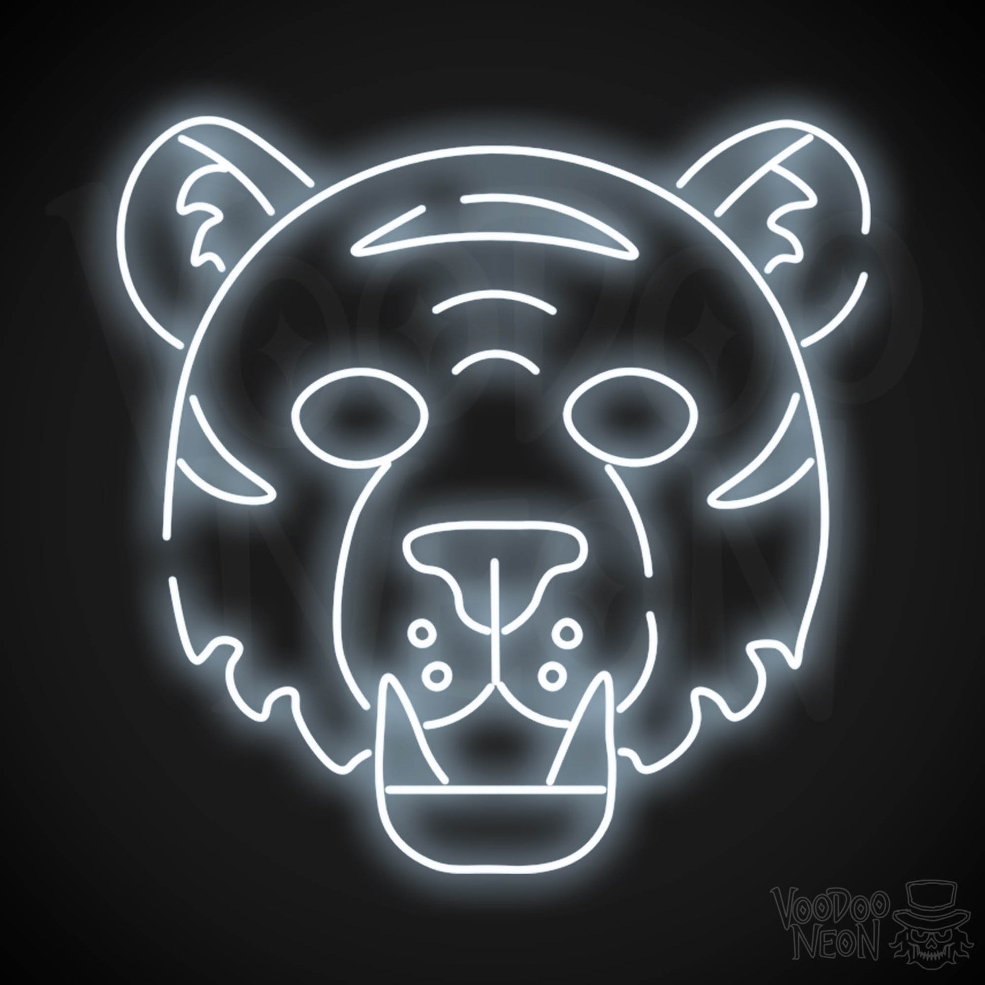 Neon Tiger Wall Art - Neon Tiger Sign - Tiger Neon Sign - LED Sign - Color Cool White