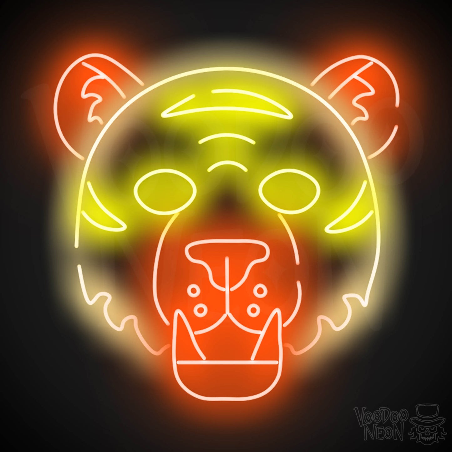 Neon Tiger Wall Art - Neon Tiger Sign - Tiger Neon Sign - LED Sign - Color Multi-Color