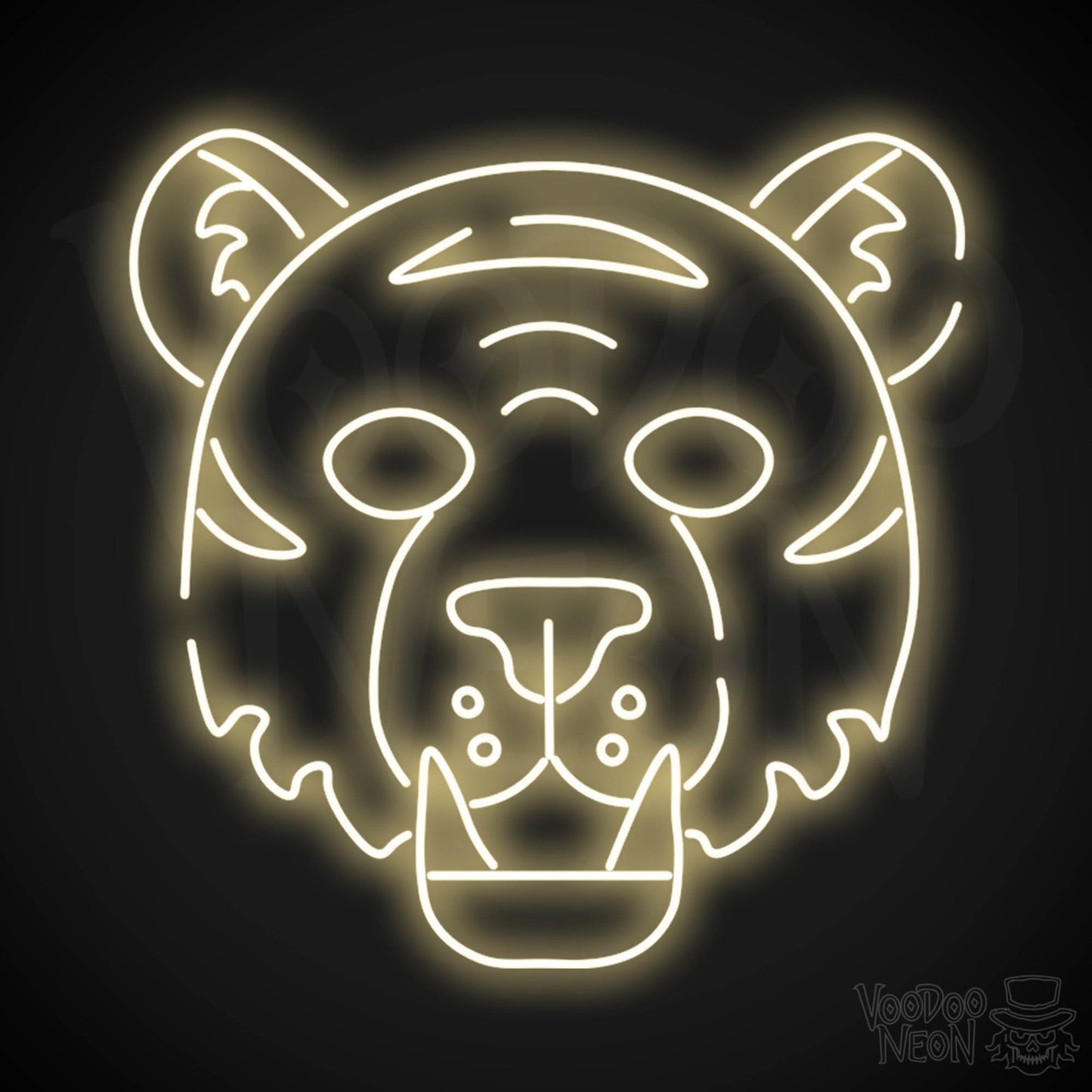 Neon Tiger Wall Art - Neon Tiger Sign - Tiger Neon Sign - LED Sign - Color Warm White
