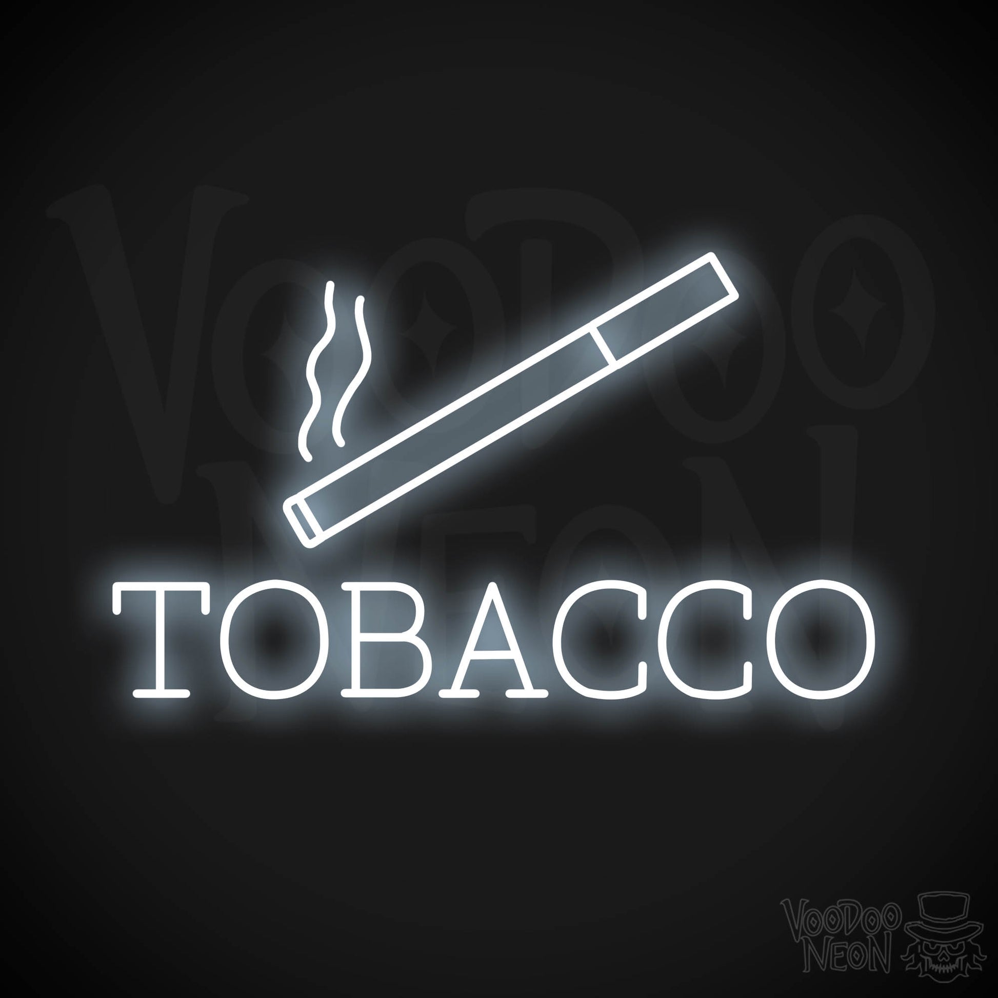 Tobacco Neon Sign - Cool White