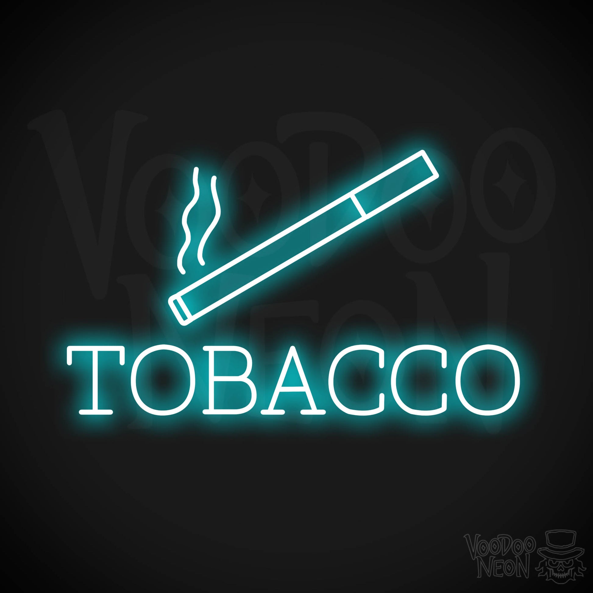 Tobacco Neon Sign - Ice Blue